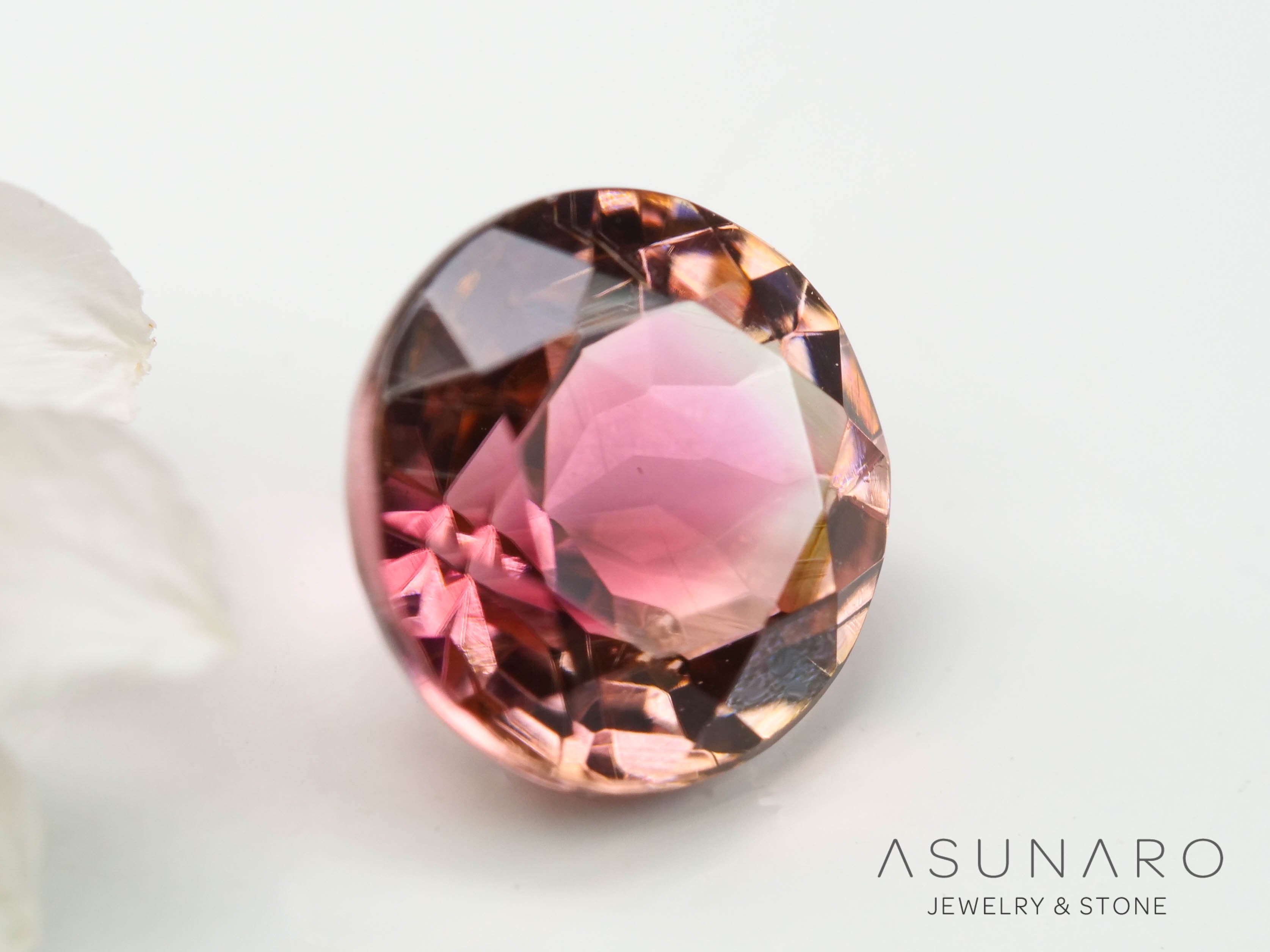 バイカラートルマリン　ラウンドカット　ブラジル産　0.97ct【240823-2347】