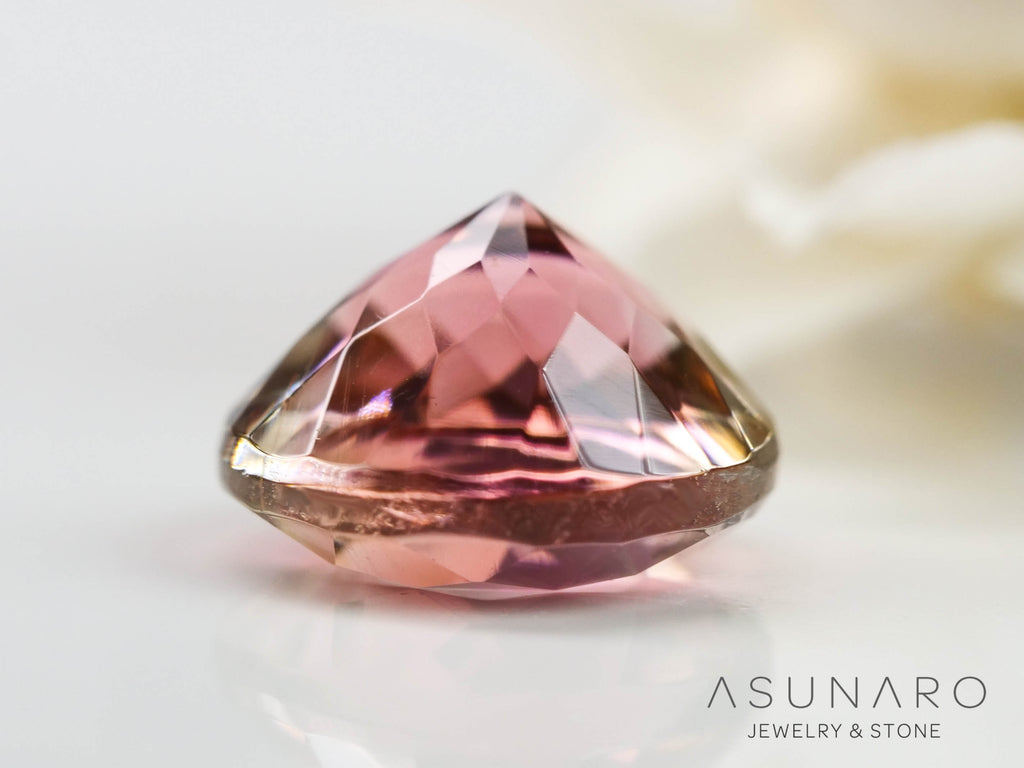 バイカラートルマリン　ラウンドカット　ブラジル産　0.97ct【240823-2347】