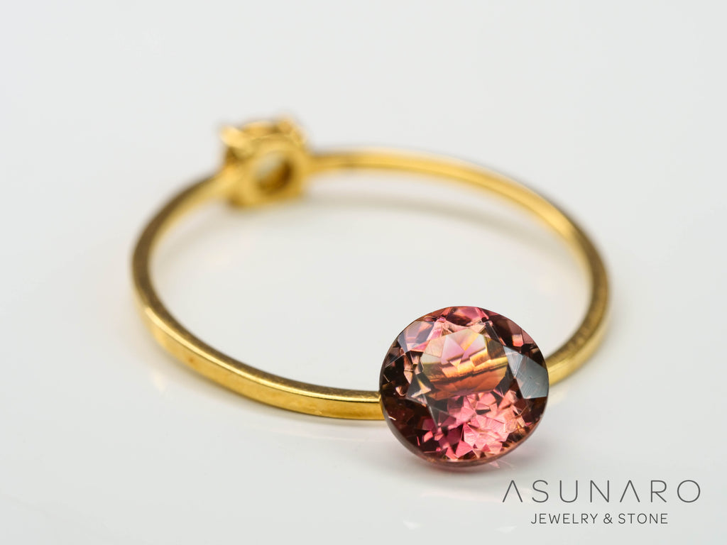 バイカラートルマリン　ラウンドカット　ブラジル産　0.97ct【240823-2347】