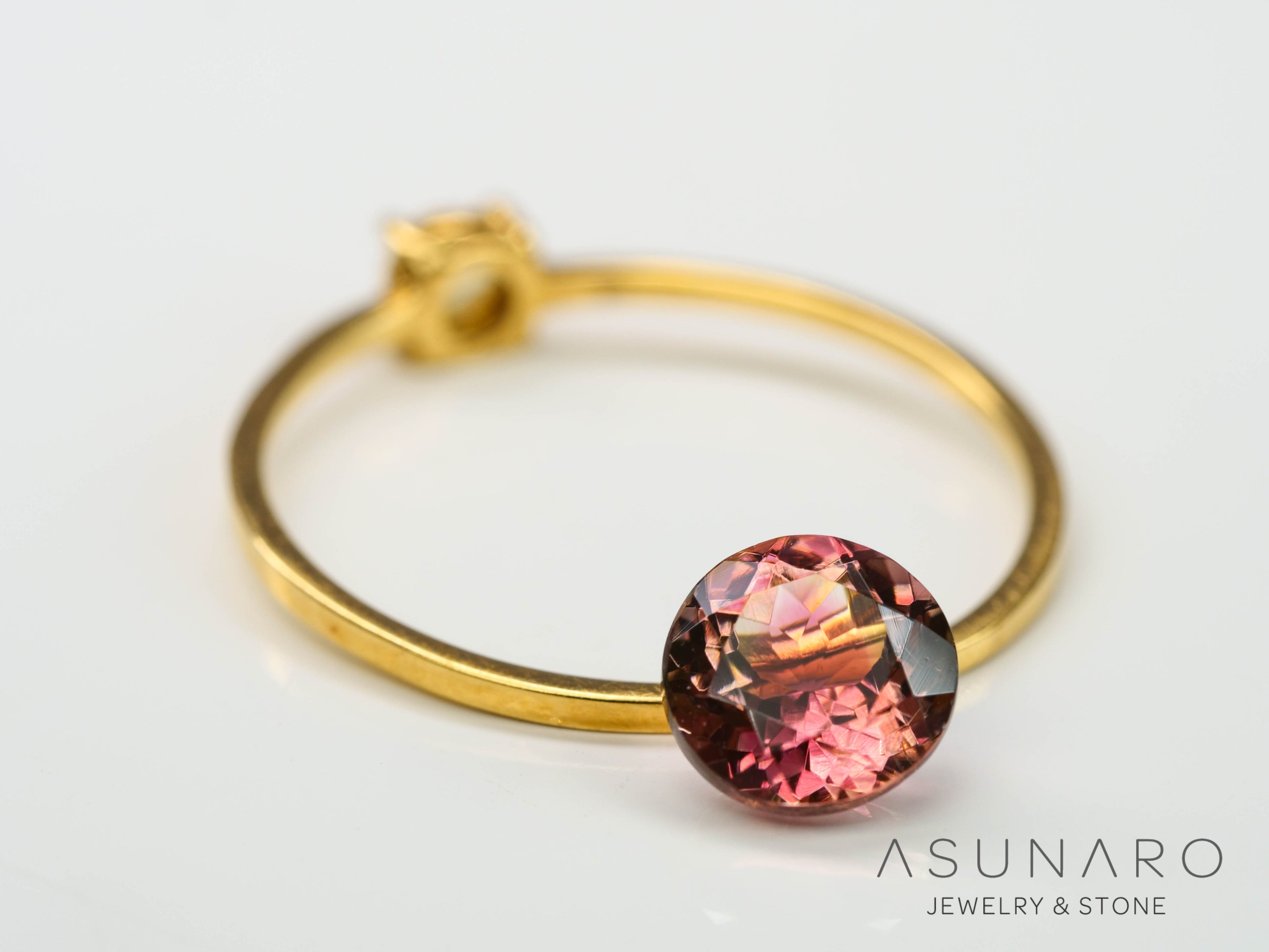 バイカラートルマリン　ラウンドカット　ブラジル産　0.97ct【240823-2347】