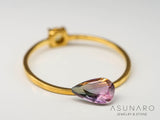 バイカラートルマリン　ペアシェイプ　ブラジル産　0.50ct【240823-2348】