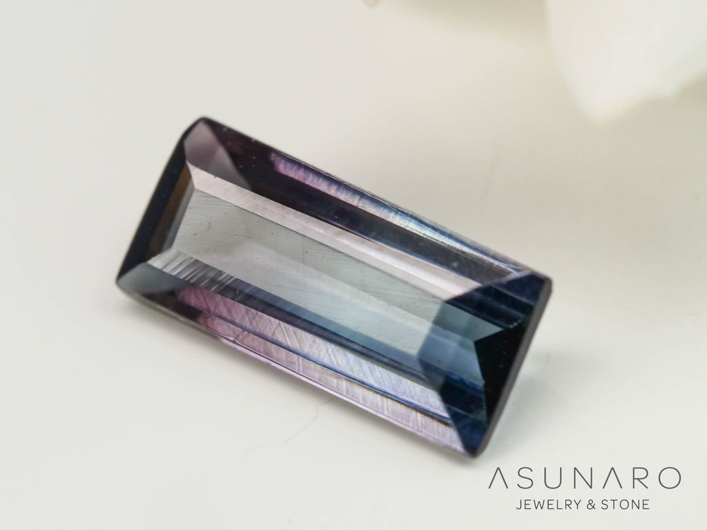 バイカラートルマリン　スクエアカット　ブラジル産　0.40ct【240823-2349】