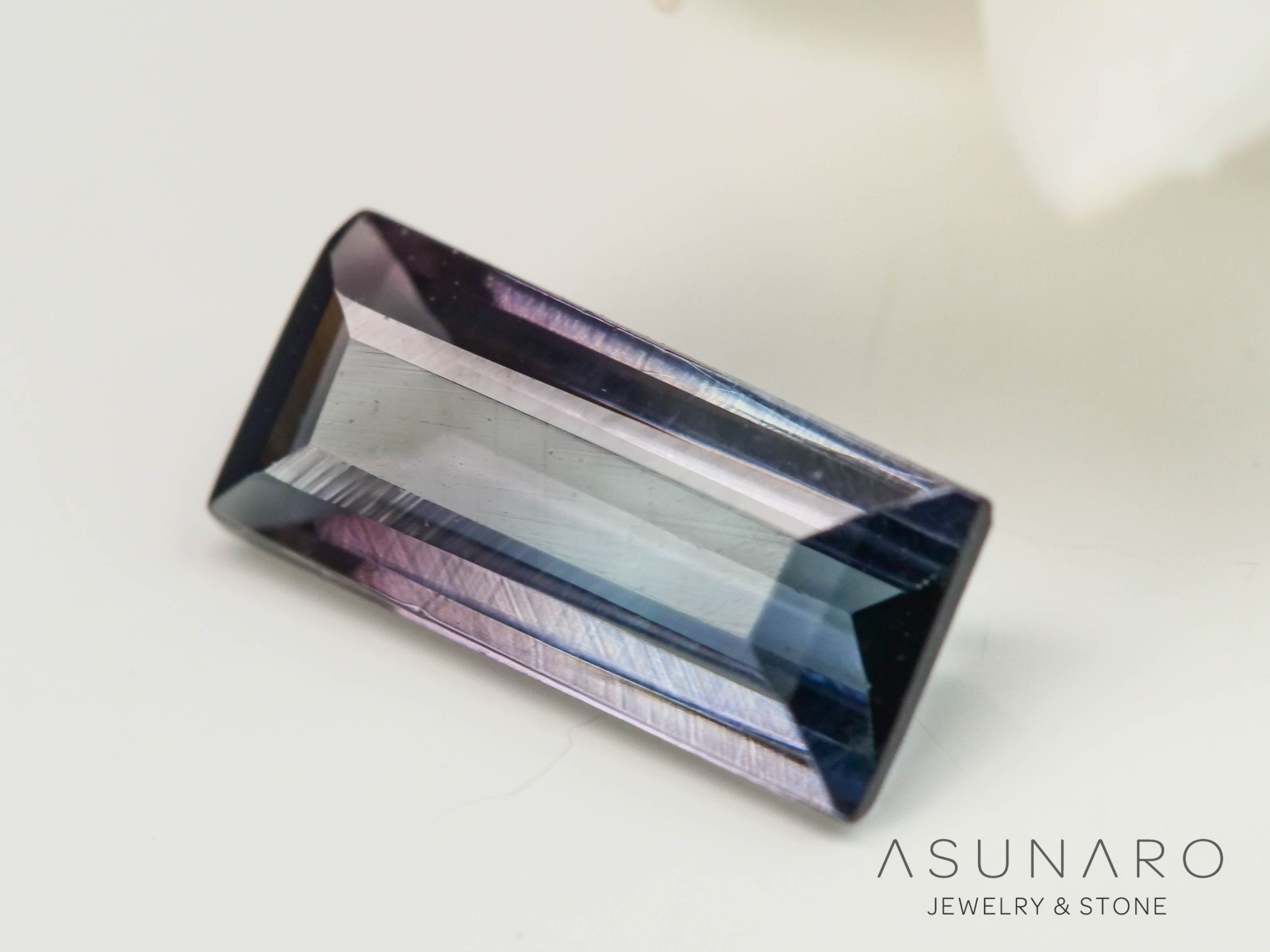 バイカラートルマリン　スクエアカット　ブラジル産　0.40ct【240823-2349】