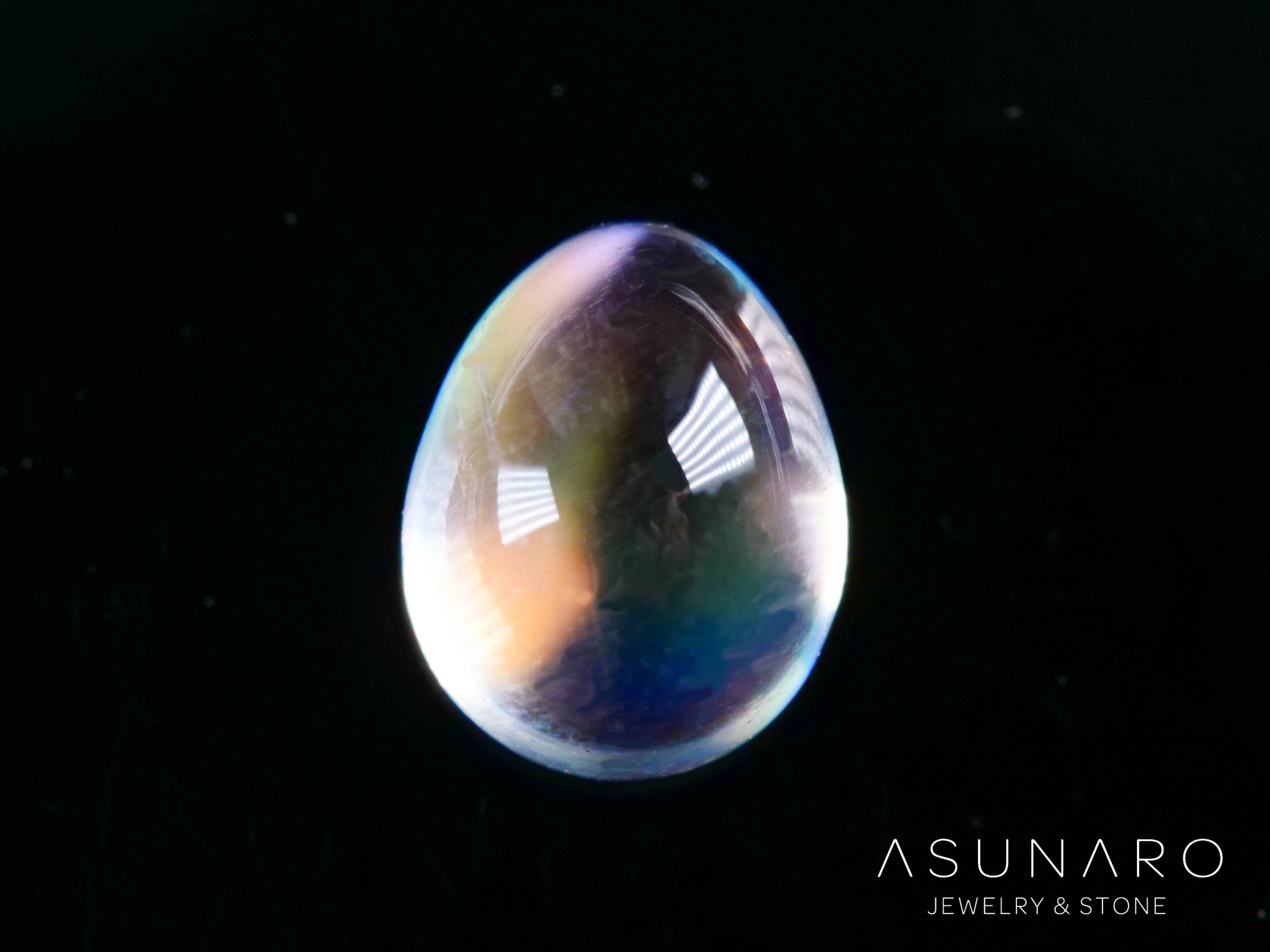 アンデシンラブラドライト カボション マダガスカル産 0.43ct【240823