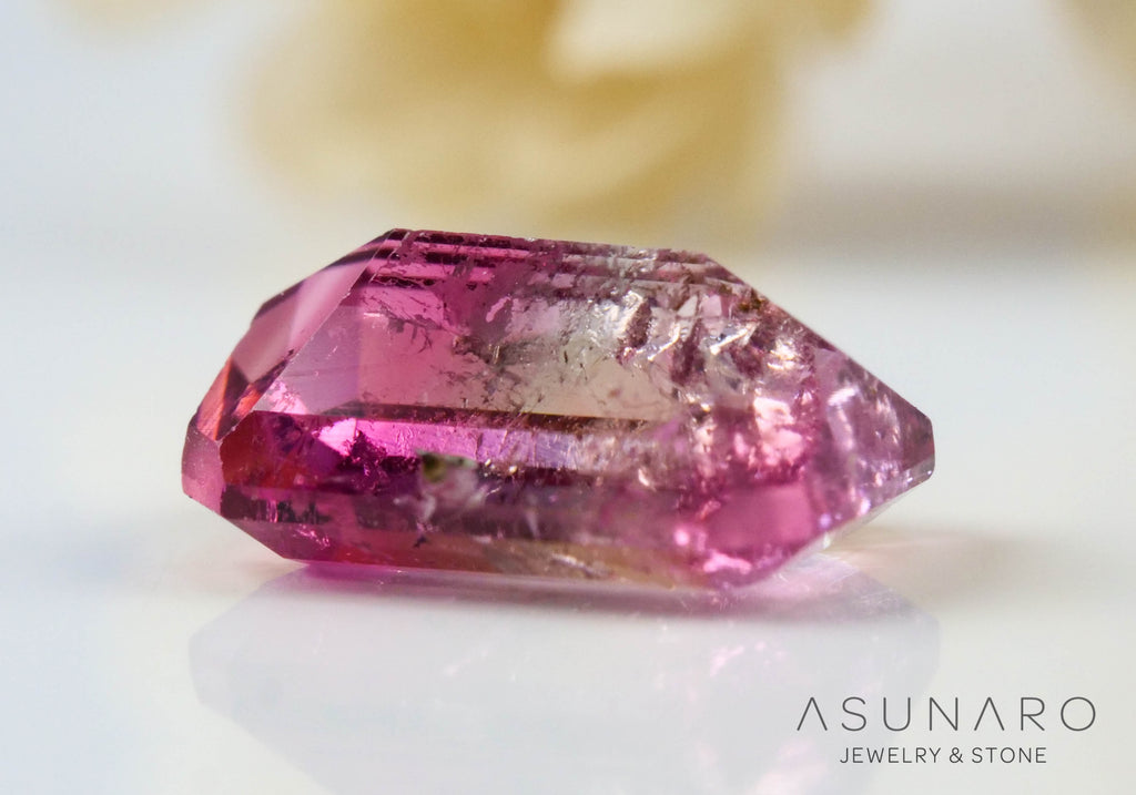 バイカラートルマリン　エメラルドカット　アフガニスタン産　0.75ct【241009-2443】