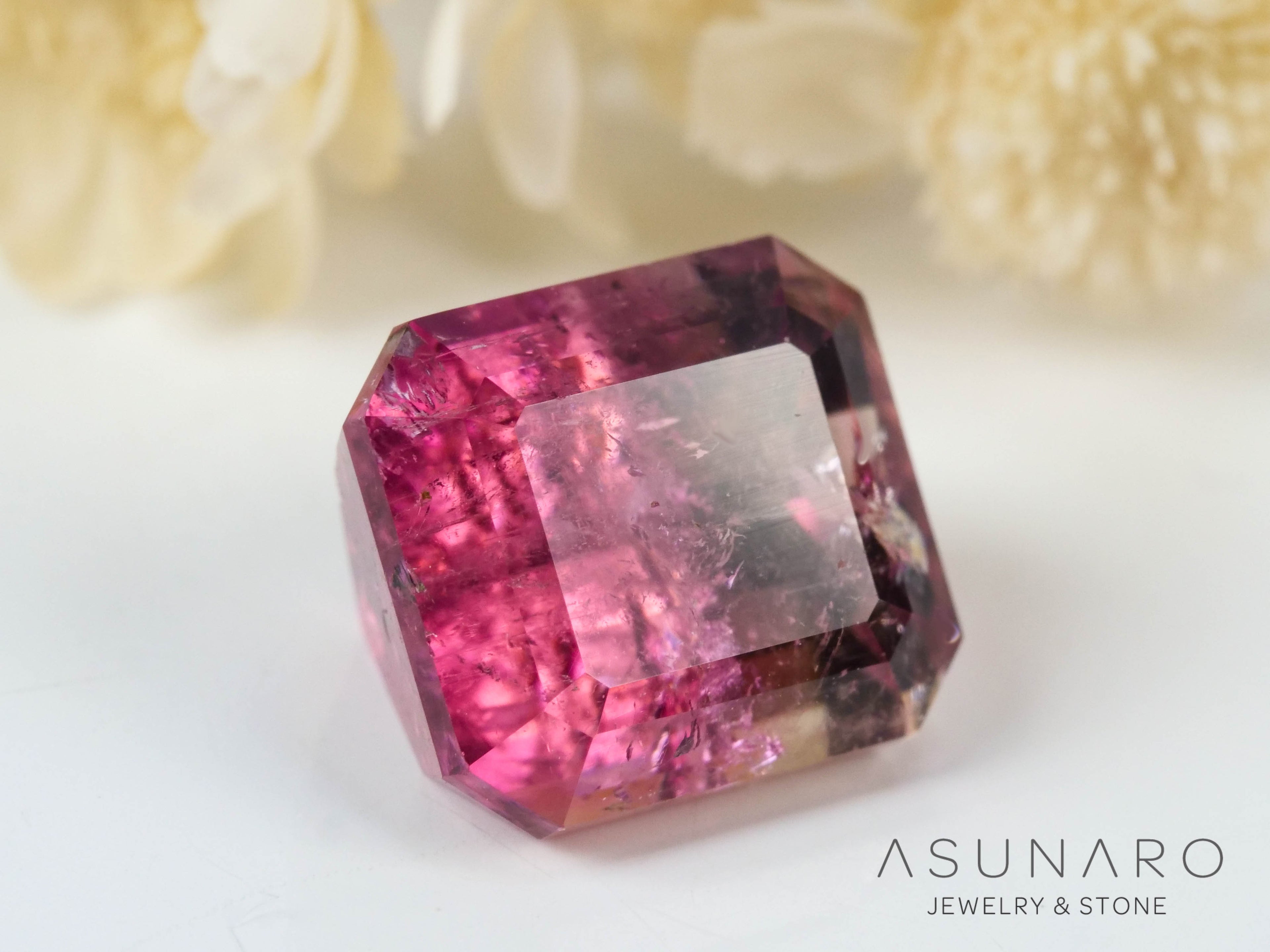 バイカラートルマリン　エメラルドカット　アフガニスタン産　2.54ct【241009-2445】