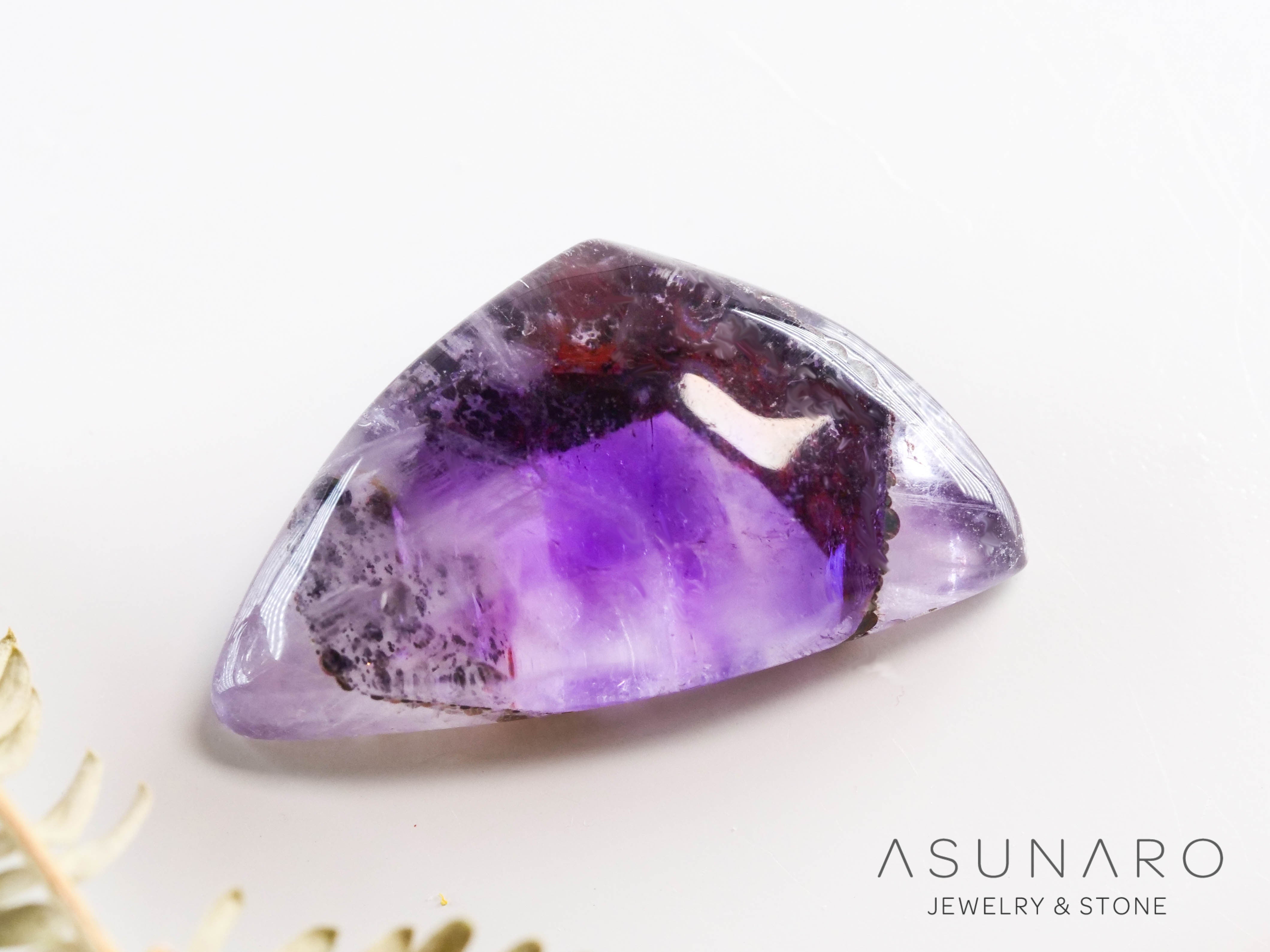 トラピッチェアメジスト カボション ブラジル産 10.00ct【240819-2486