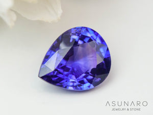 パープルサファイア 　ペアシェイプ　 スリランカ産　0.38ct【240821-2496】