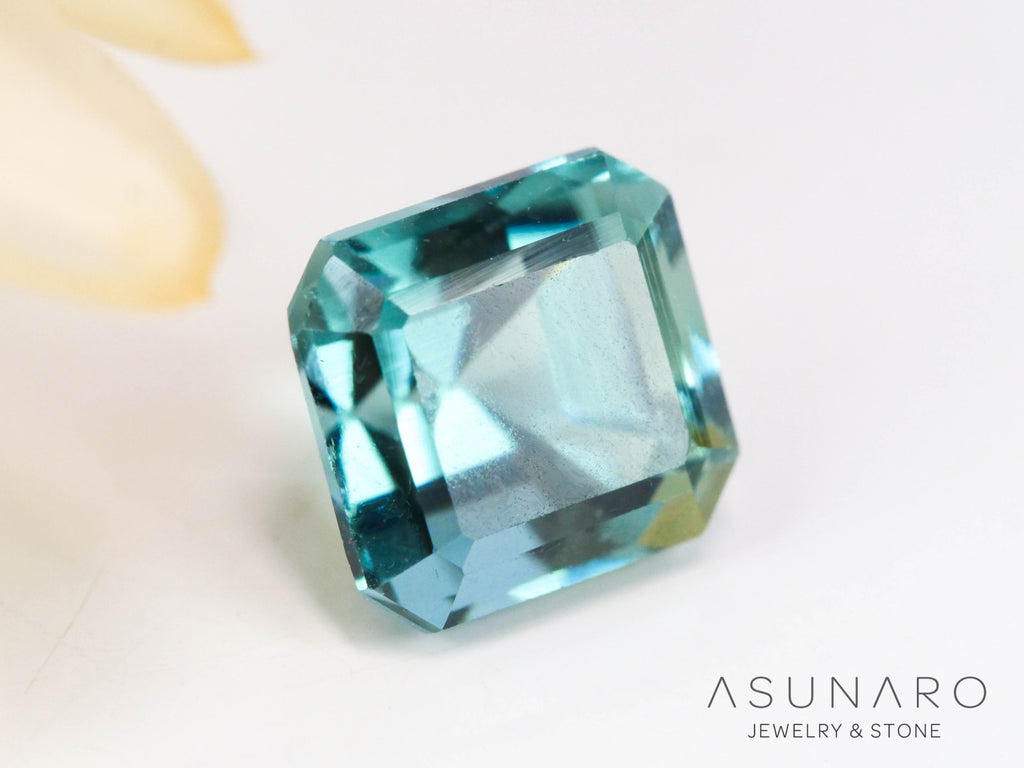 ラグーントルマリン 　アッシャーカット　アフガニスタン産 　1.06ct【241024-2458】