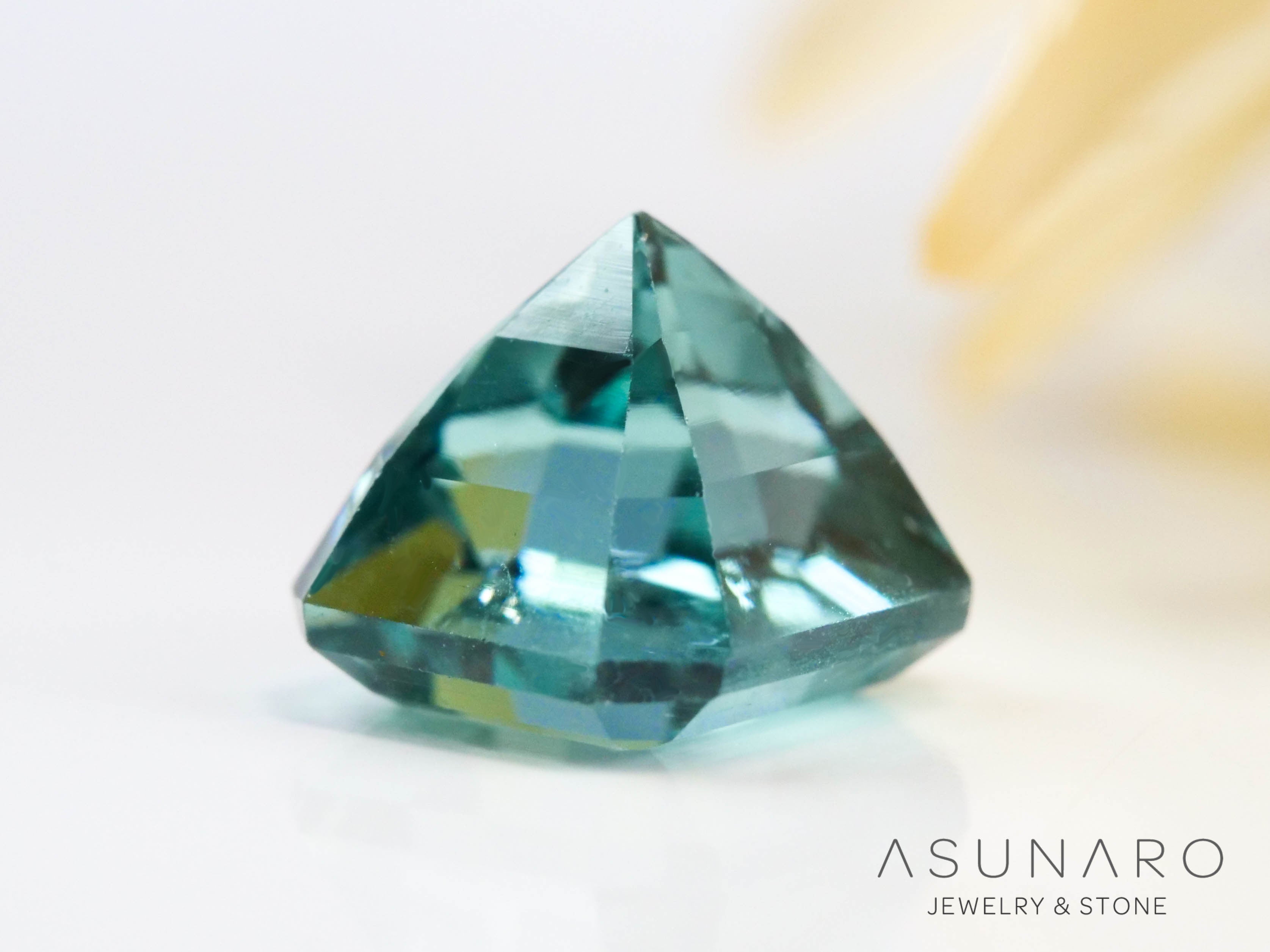 ラグーントルマリン 　アッシャーカット　アフガニスタン産 　1.06ct【241024-2458】