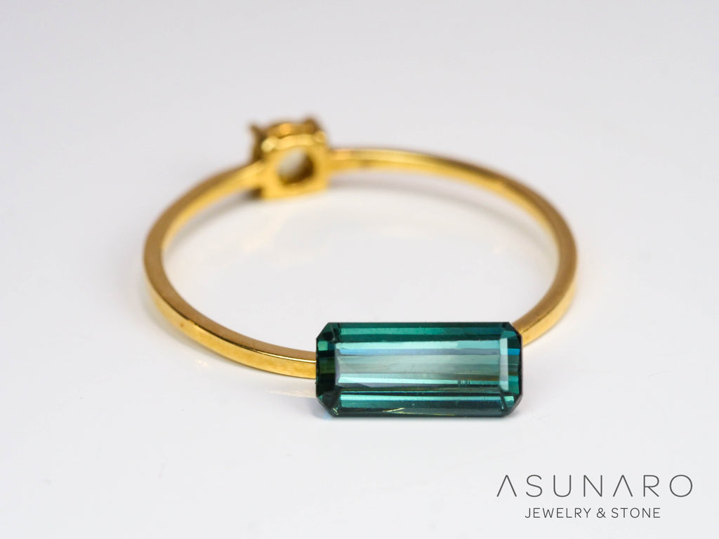 ラグーントルマリン 　エメラルドカット　アフガニスタン産 　0.95ct【241024-2459】