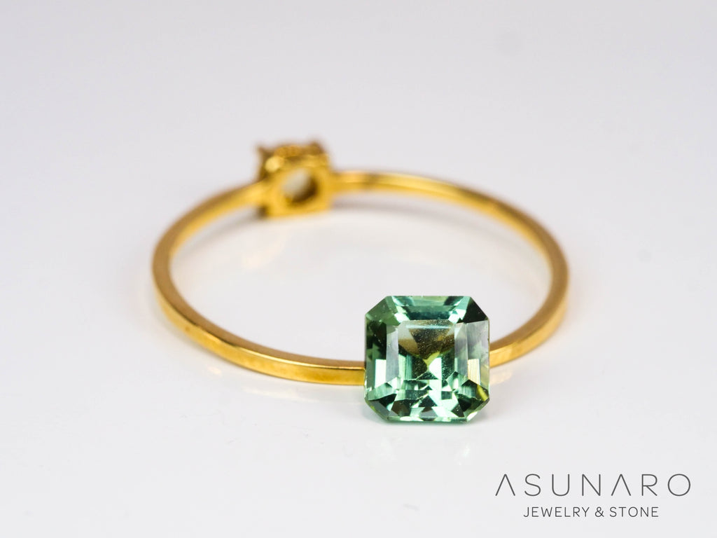 ミントブルートルマリン 　アッシャーカット　アフガニスタン産 　0.78ct【241024-2462】