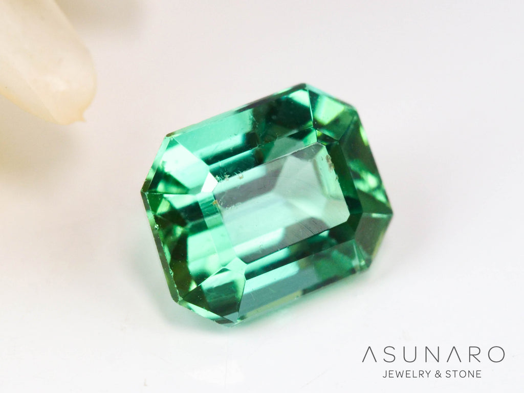 ラグーントルマリン 　エメラルドカット　アフガニスタン産 　1.02ct【241024-2466】