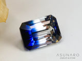 バイカラーサファイア  エメラルドカット　 スリランカ産 　0.21ct【240821-2360】