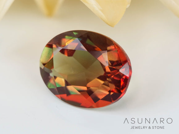 バイカラーアンデシン　オーバルカット　チベット産　1.73ct【241005-2514】