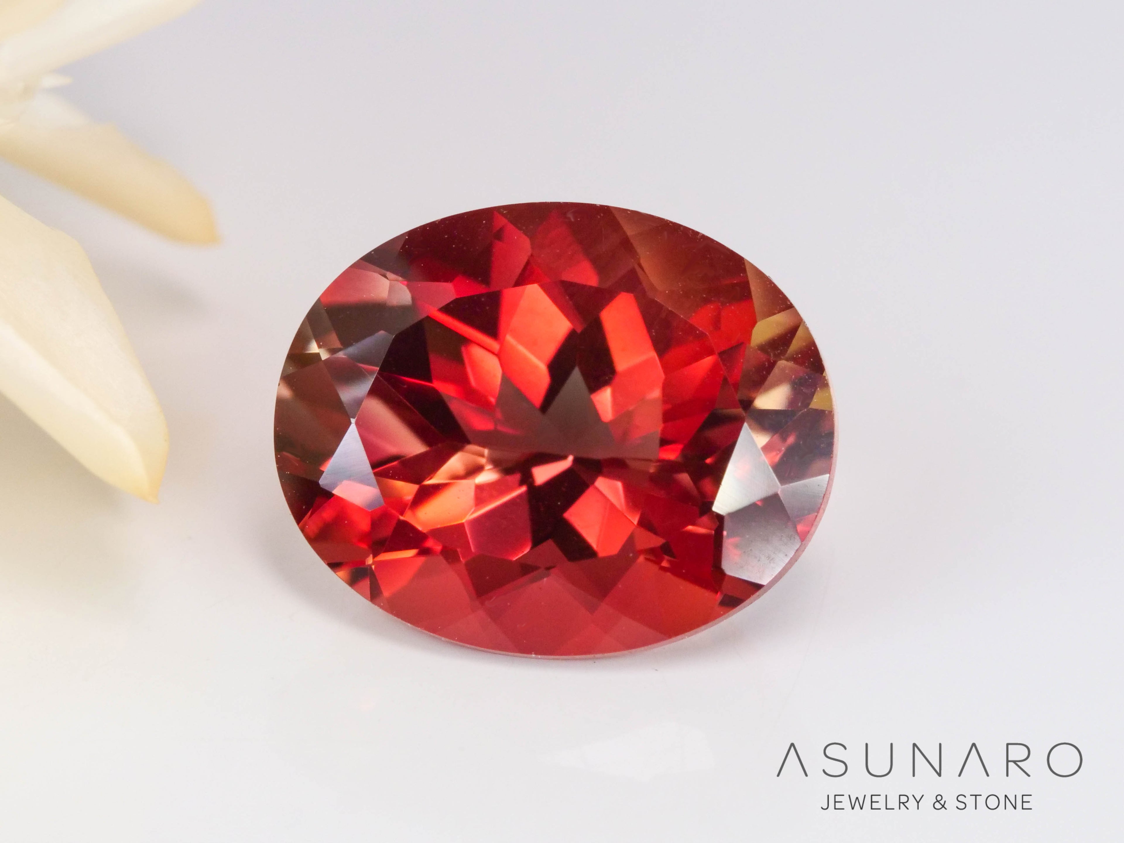 バイカラーアンデシン　オーバルカット　チベット産　3.45ct【241005-2516】