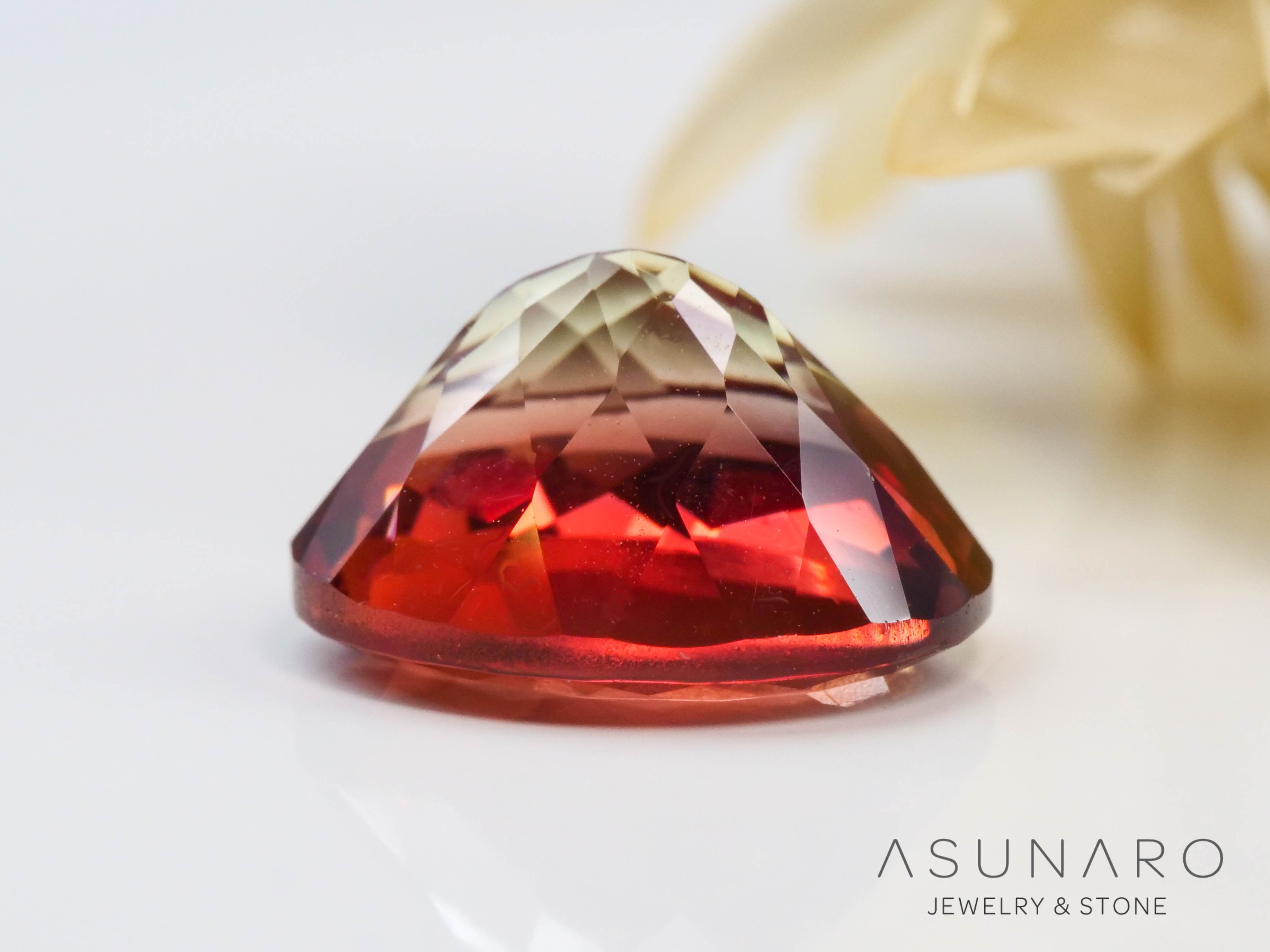 バイカラーアンデシン　オーバルカット　チベット産　3.45ct【241005-2516】