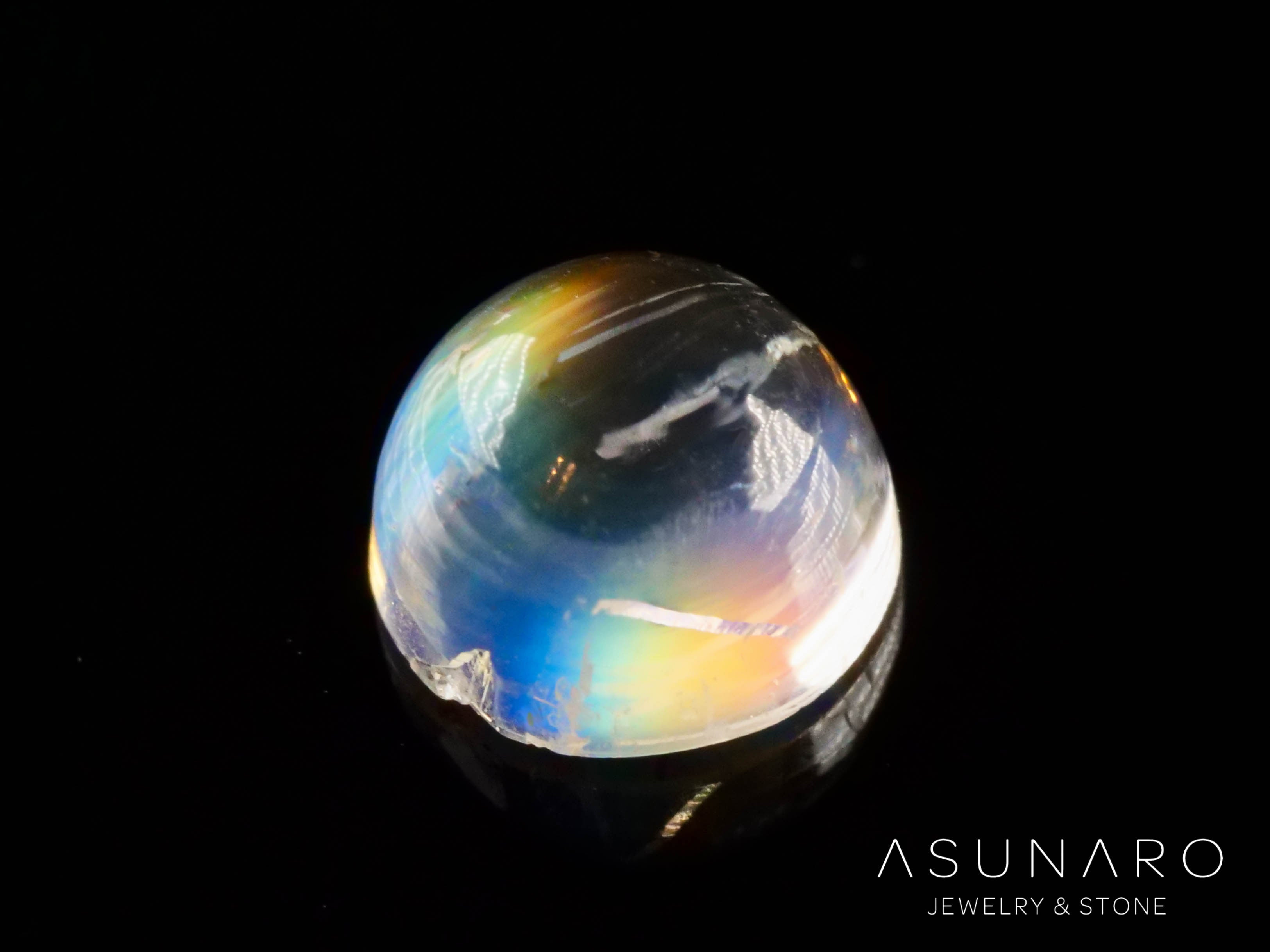 アンデシンラブラドライト　カボション　マダガスカル産　0.57ct【241118-2479】