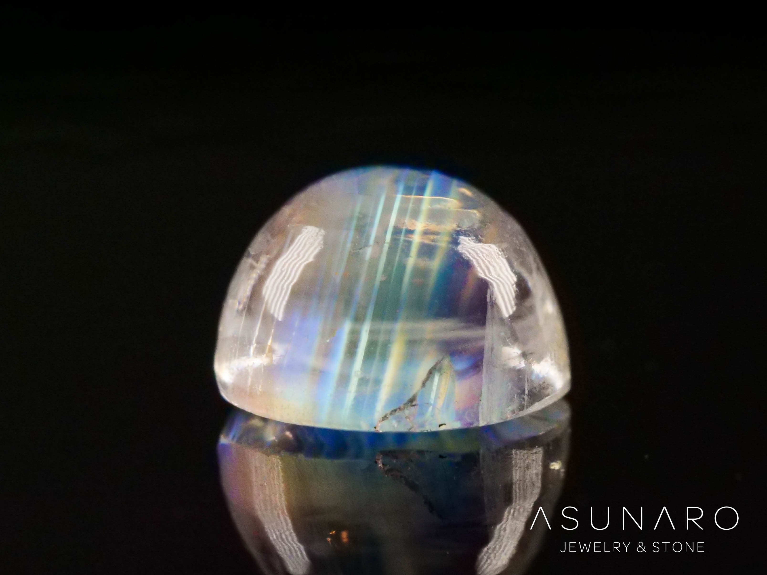 アンデシンラブラドライト　カボション　マダガスカル産　0.57ct【241118-2479】