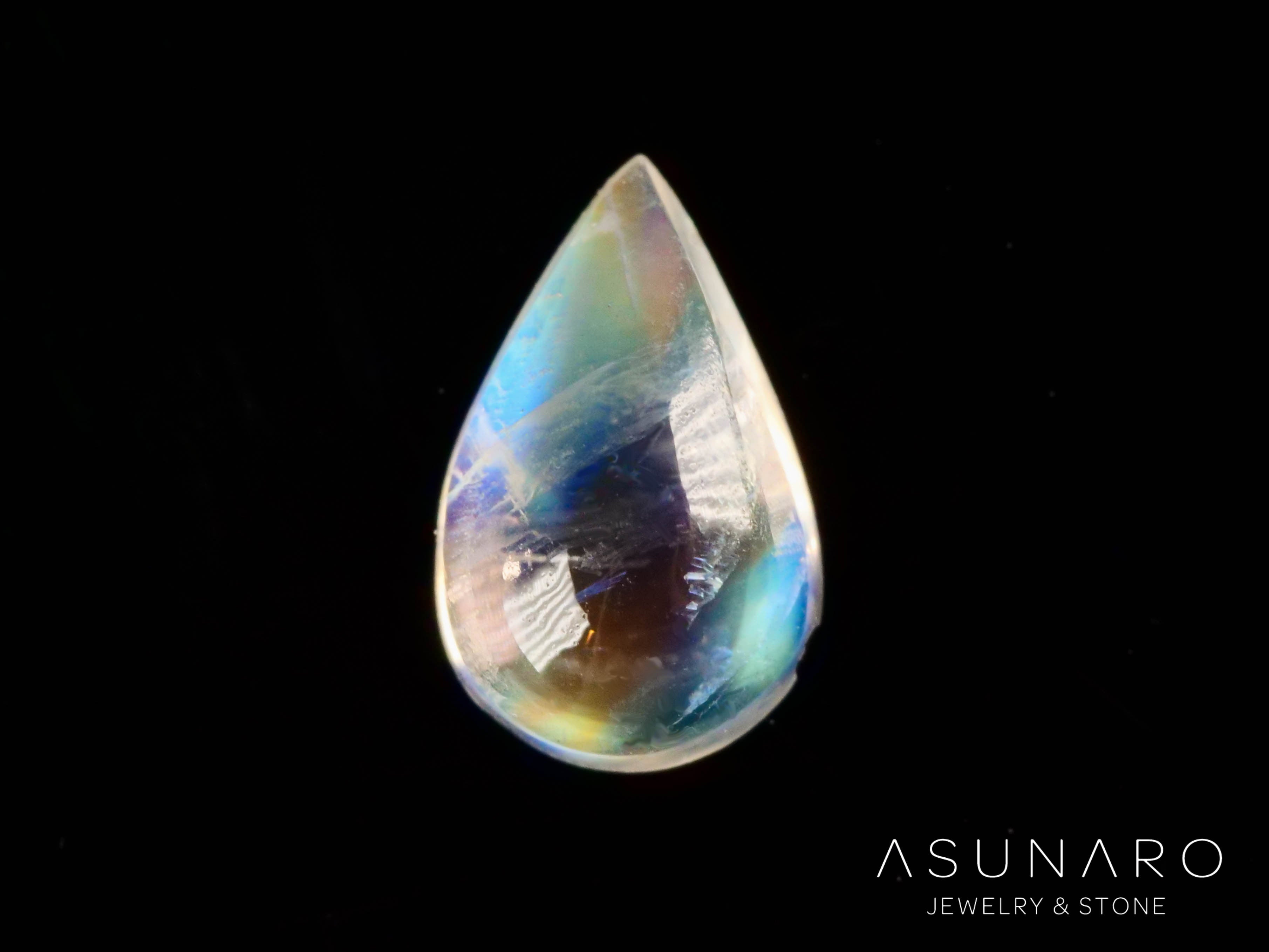 アンデシンラブラドライト　カボション　マダガスカル産　0.31ct【241118-2480】