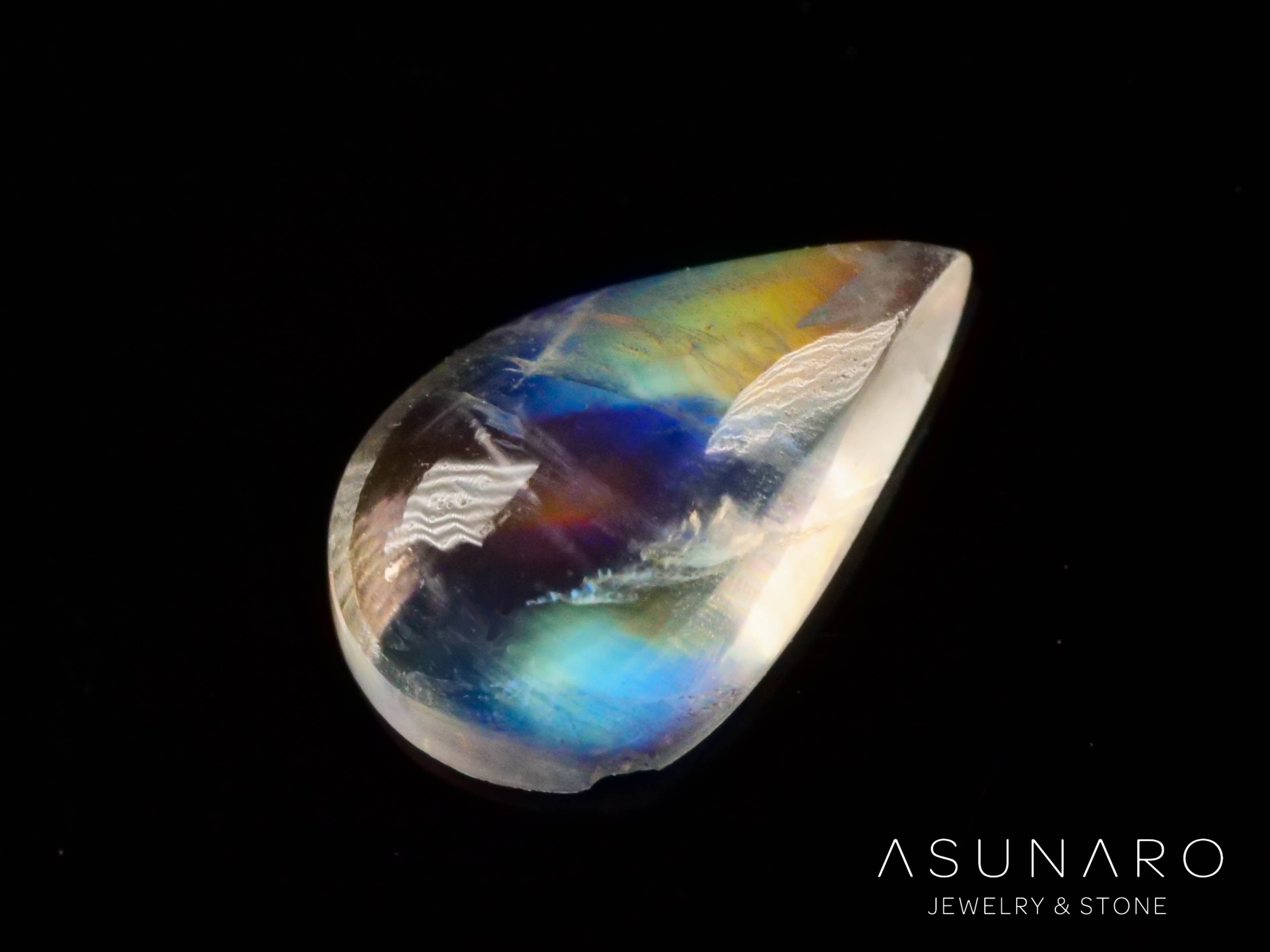 アンデシンラブラドライト　カボション　マダガスカル産　0.31ct【241118-2480】