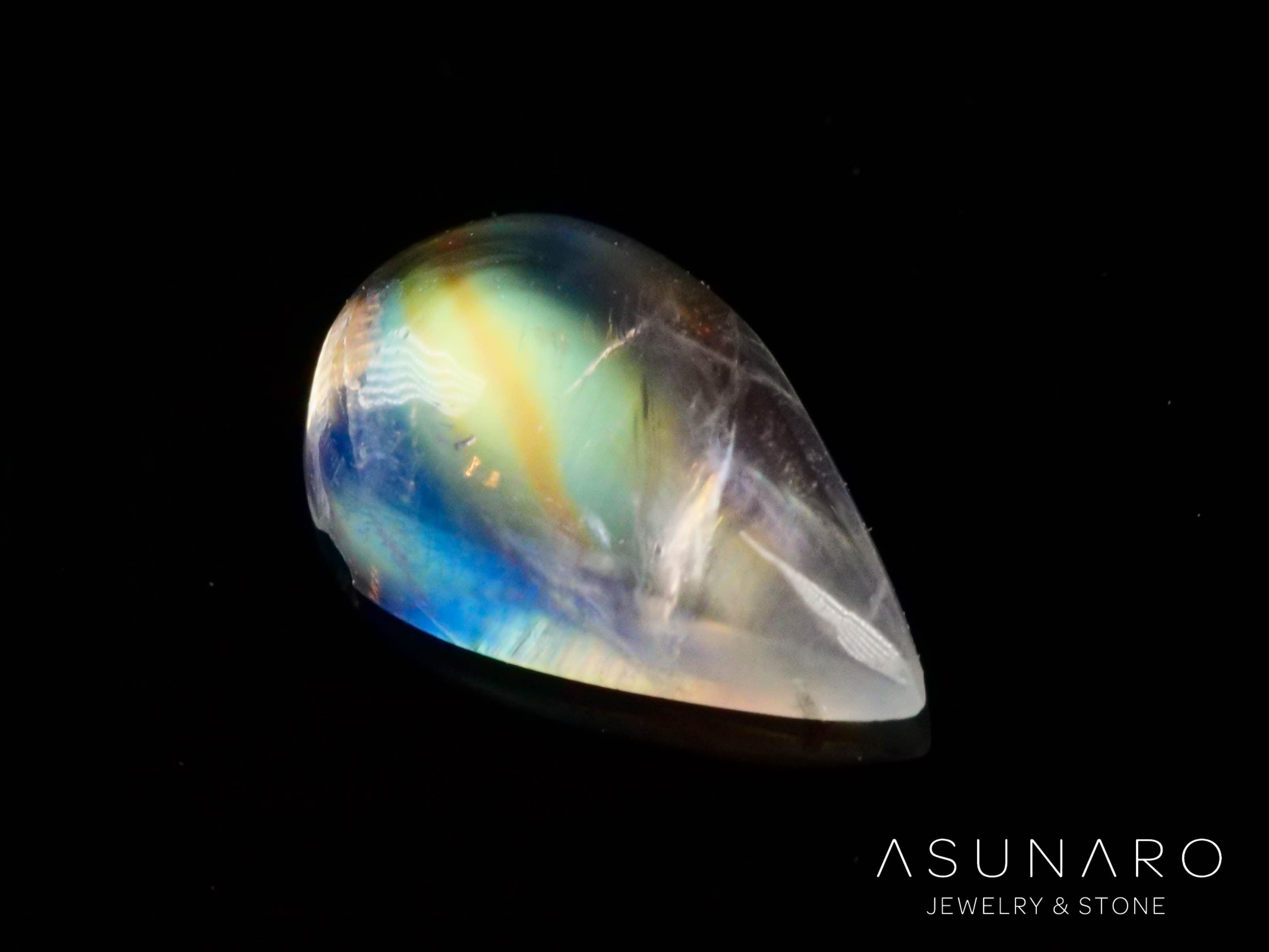 アンデシンラブラドライト　カボション　マダガスカル産　0.31ct【241118-2480】