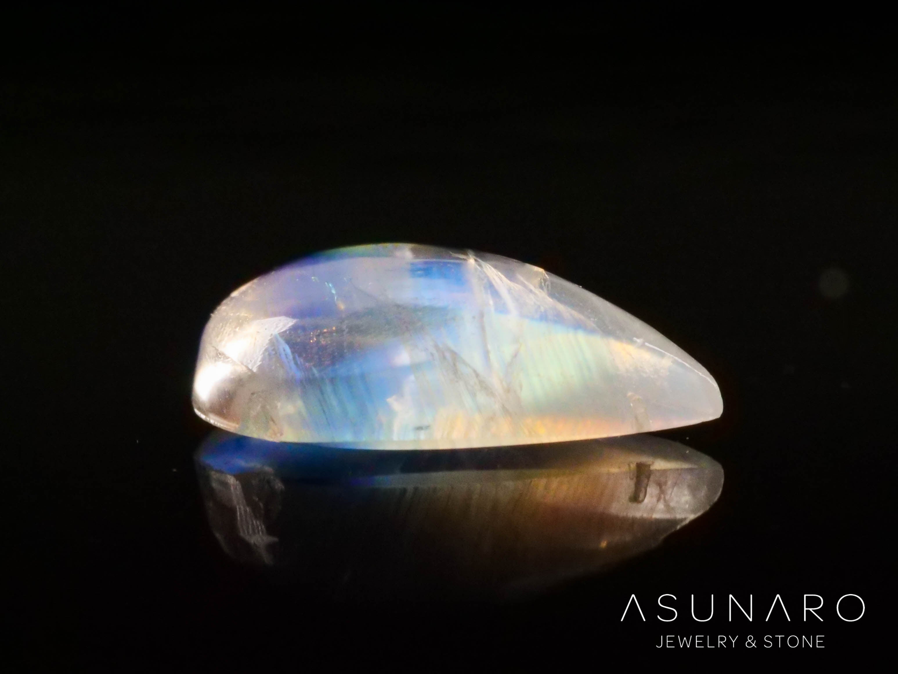 アンデシンラブラドライト　カボション　マダガスカル産　0.31ct【241118-2480】