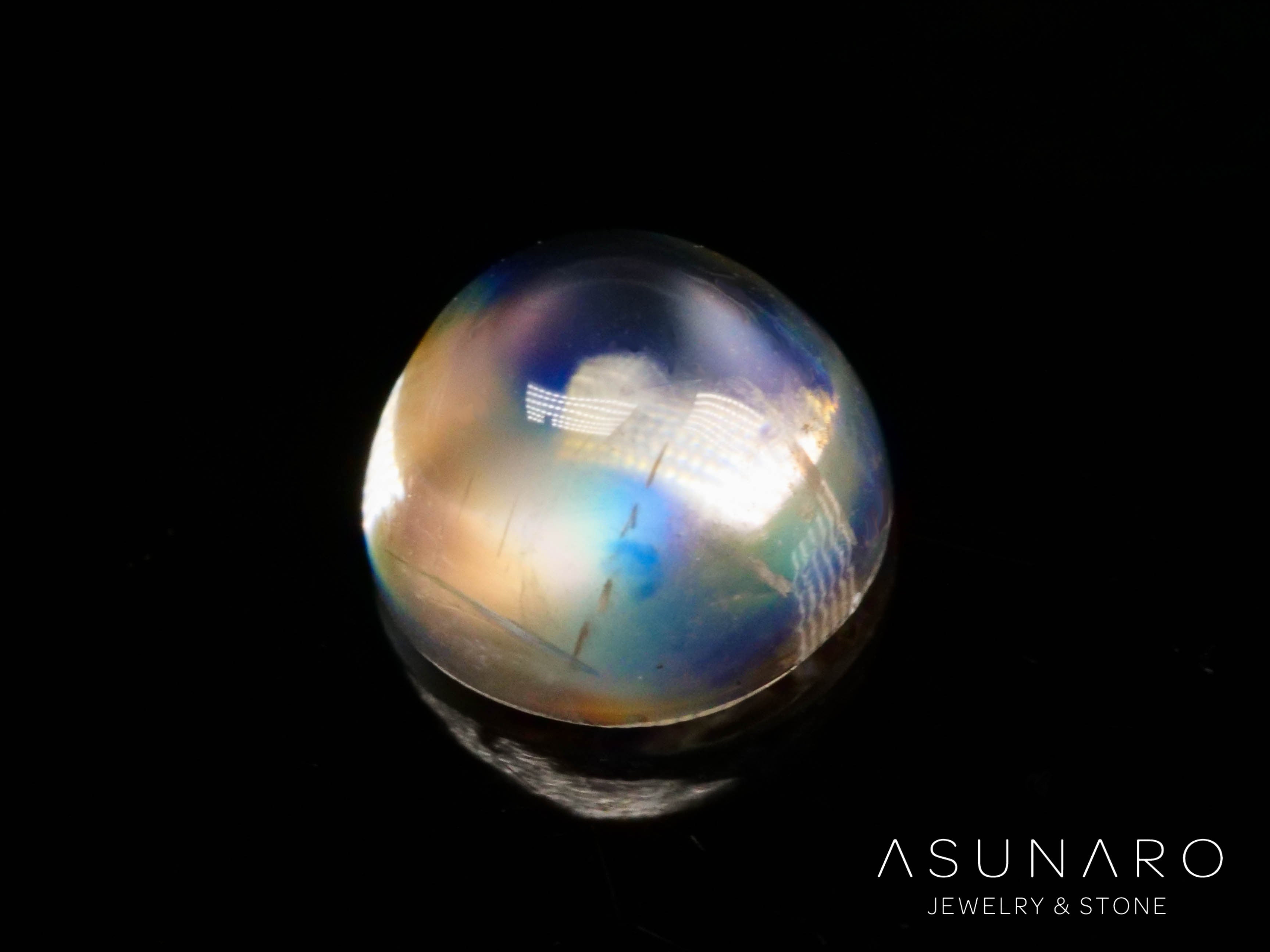 アンデシンラブラドライト　カボション　マダガスカル産　0.54ct【241118-2483】