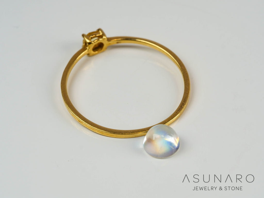 アンデシンラブラドライト　カボション　マダガスカル産　0.54ct【241118-2483】