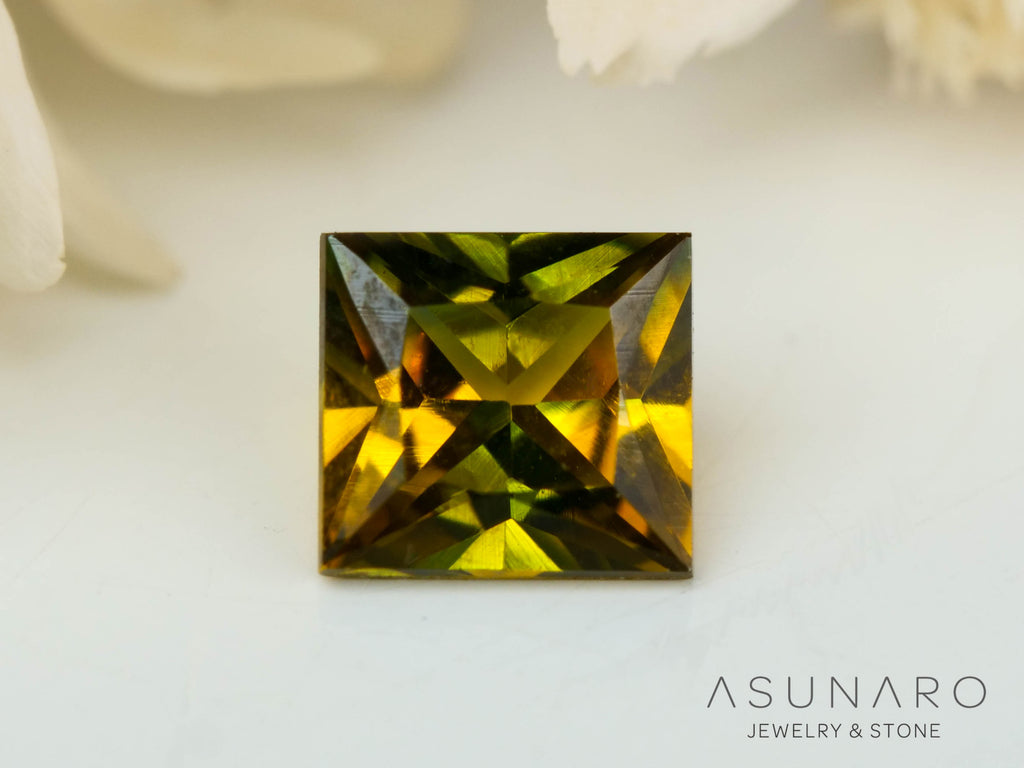 バイカラーサファイア 　プリンセスカット　 スリランカ産　0.21ct【250127-2528】