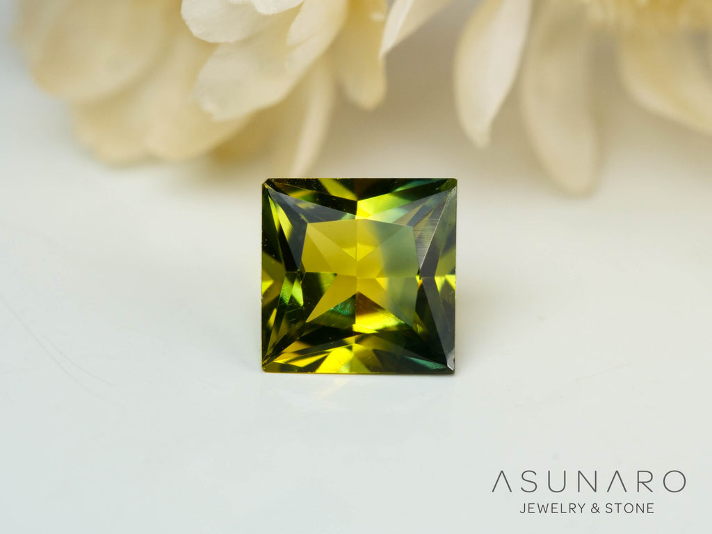 バイカラーサファイア 　プリンセスカット　 スリランカ産　0.20ct【250127-2531】