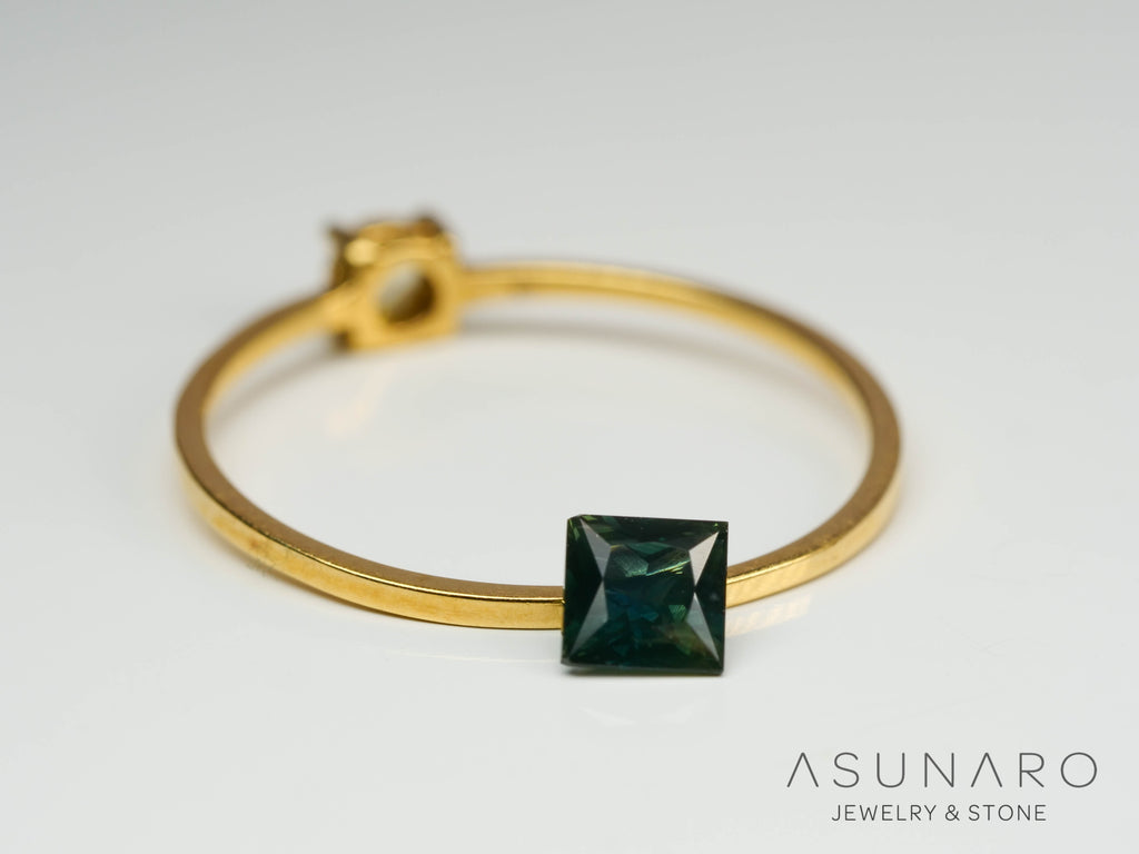 バイカラーサファイア 　プリンセスカット　 スリランカ産　0.36ct【241028-2537】