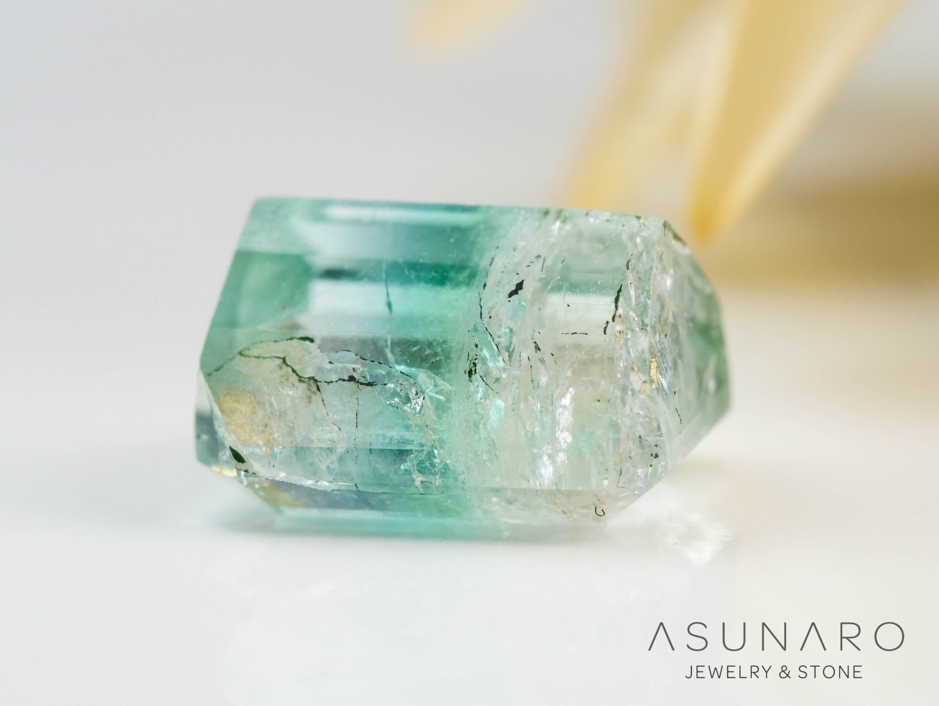 パーティーカラードトルマリン　エメラルドカット　アフガニスタン産　1.72ct【241106-2549】