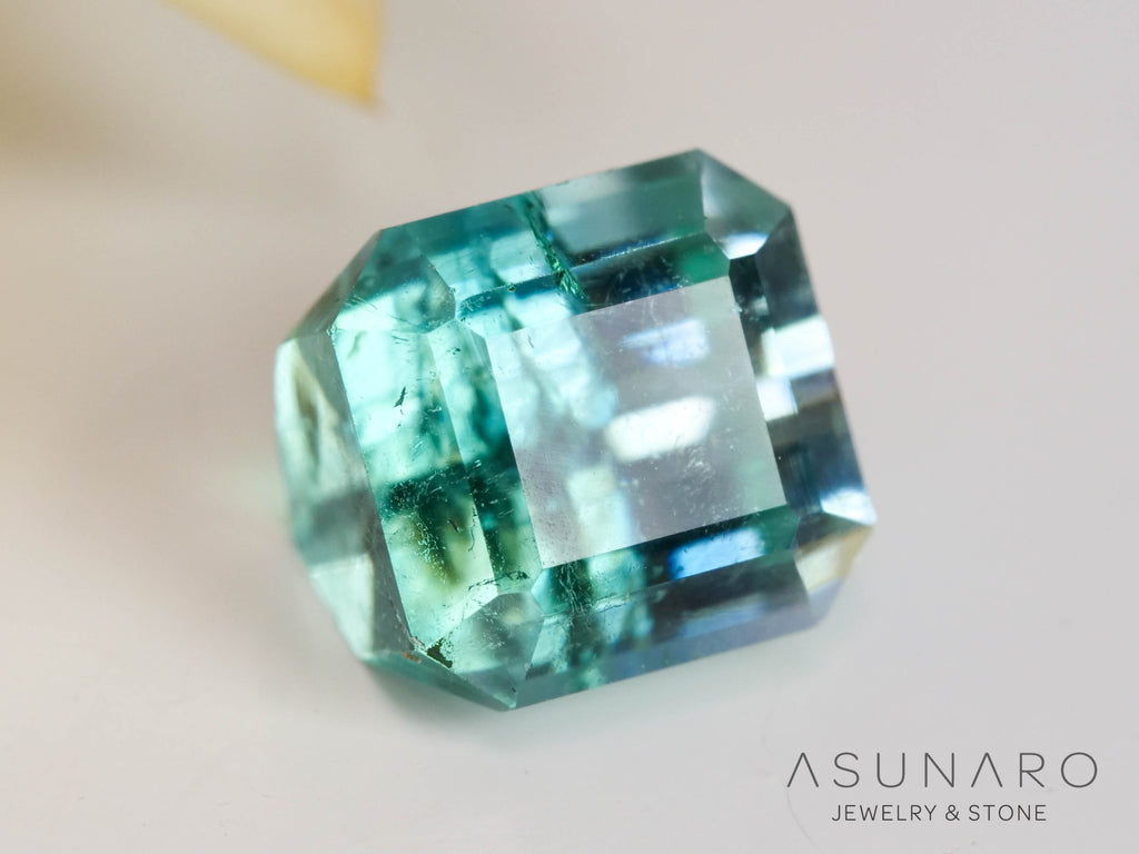 バイカラートルマリン　エメラルドカット　アフガニスタン産　1.04ct【241106-2553】
