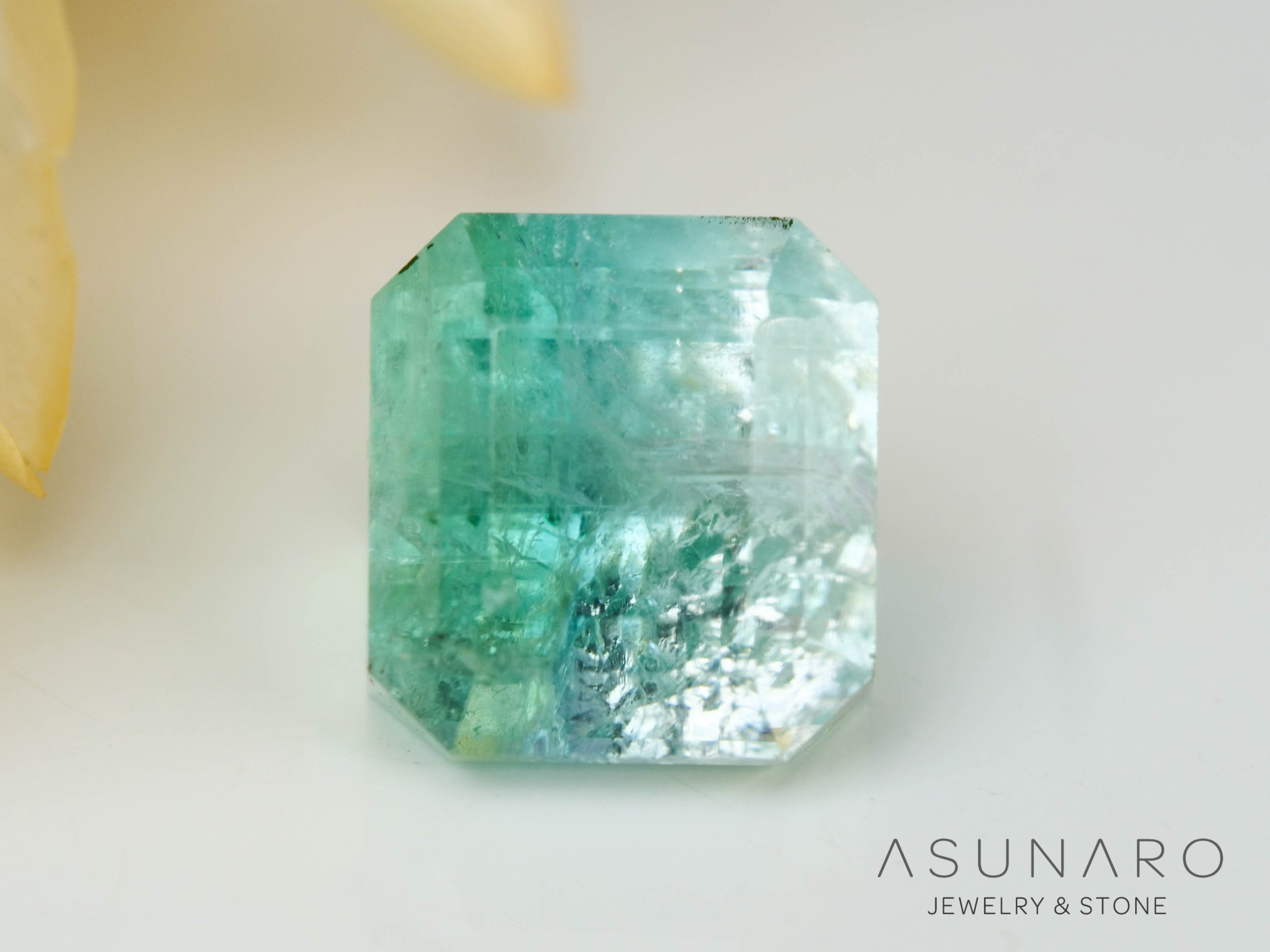 バイカラートルマリン　エメラルドカット　アフガニスタン産　1.07ct【241106-2554】