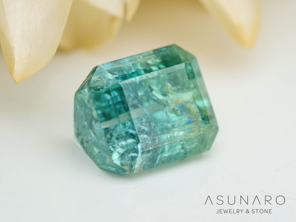 バイカラートルマリン　エメラルドカット　アフガニスタン産　1.24ct【241106-2558】