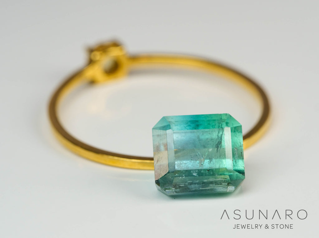 バイカラートルマリン　エメラルドカット　アフガニスタン産　2.10ct【241106-2560】