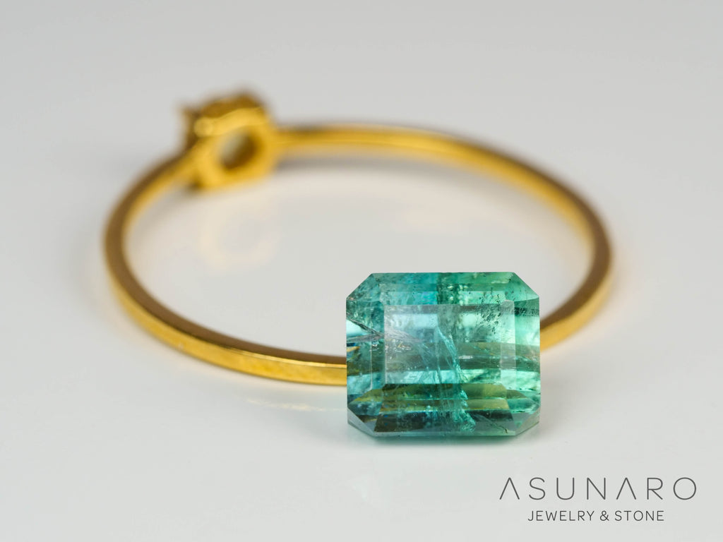 バイカラートルマリン　エメラルドカット　アフガニスタン産　1.67ct【241106-2561】