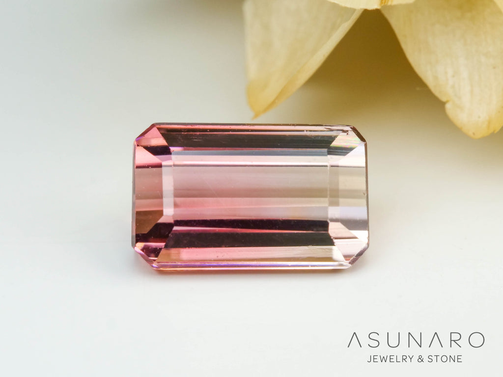 バイカラートルマリン　エメラルドカット　コンゴ産　0.61ct【241028-2562】