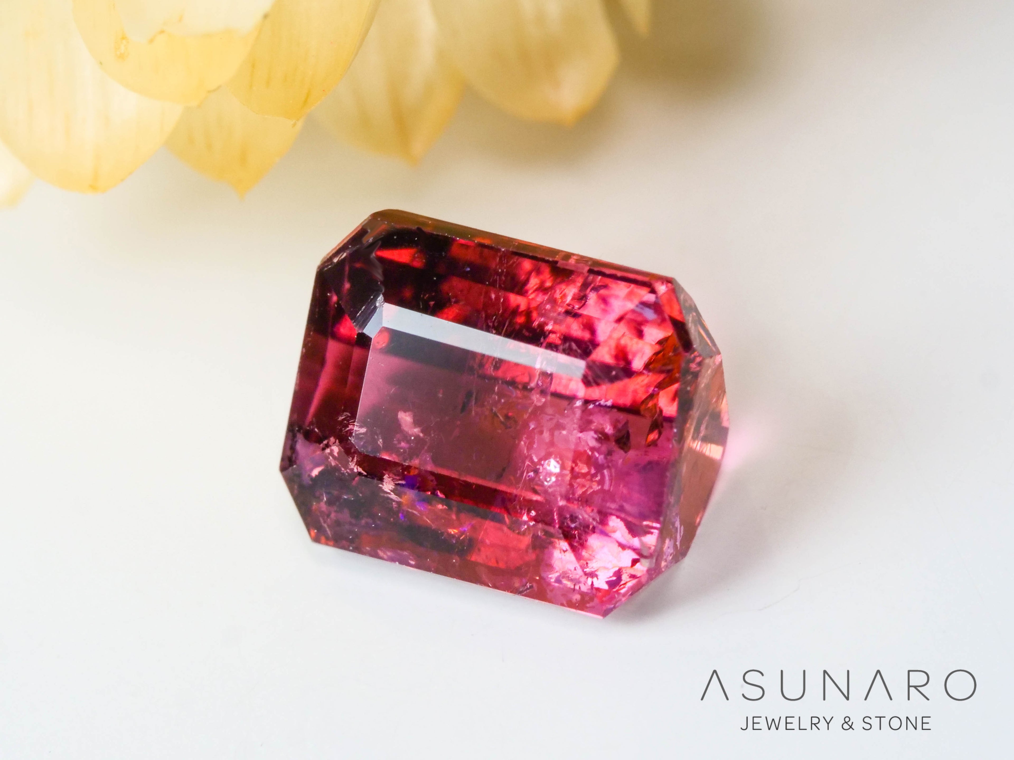 バイカラートルマリン　エメラルドカット　コンゴ産　1.37ct【241028-2567】