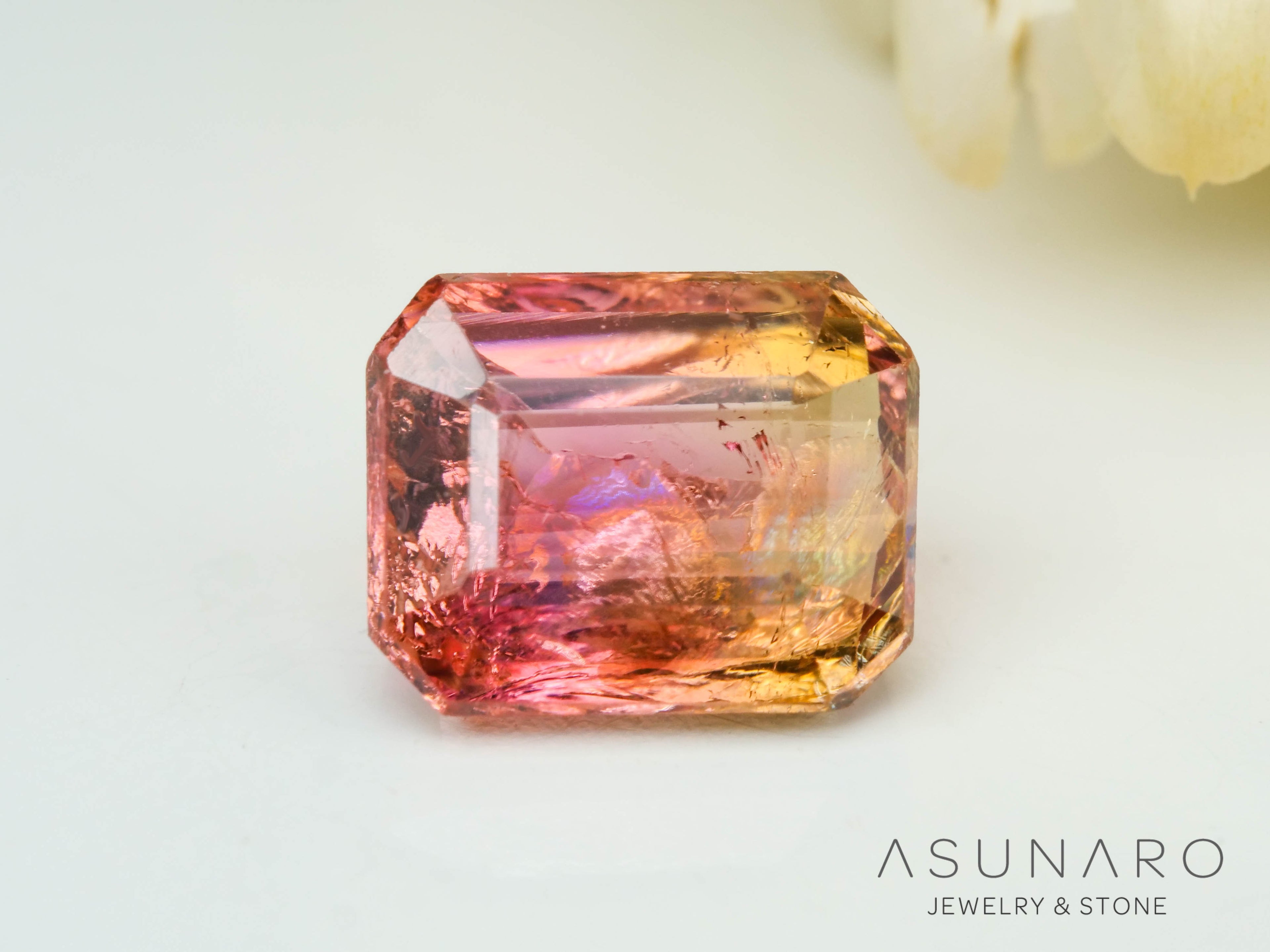 バイカラートルマリン　エメラルドカット　コンゴ産　0.67ct【241028-2568】