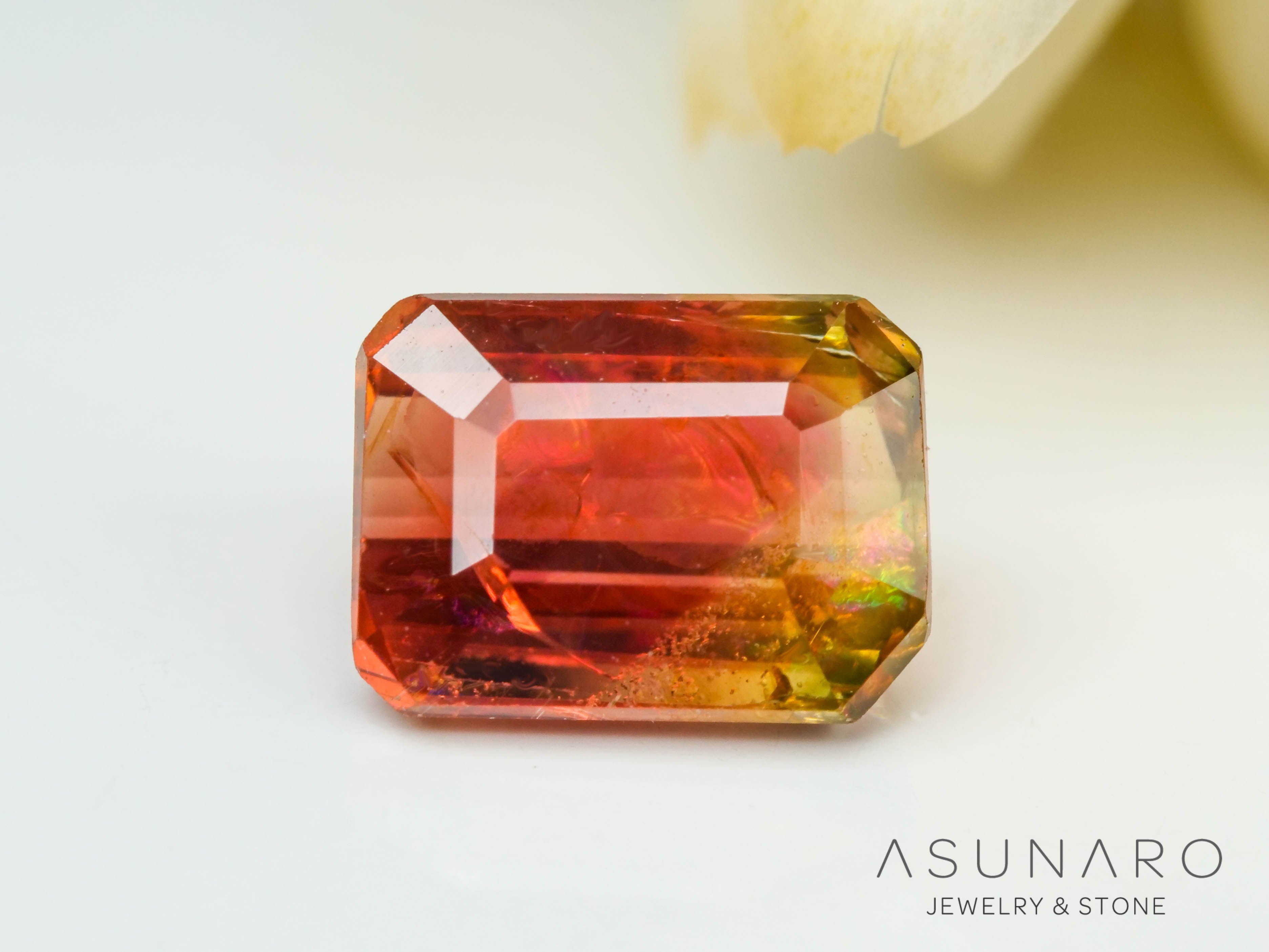 バイカラートルマリン　エメラルドカット　コンゴ産　0.71ct【241028-2569】