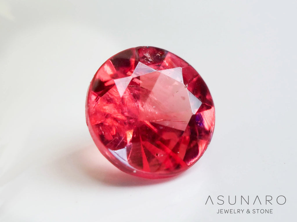 ピンクスピネル 　ラウンドカット　スリランカ産　0.11ct　【241026-2623】