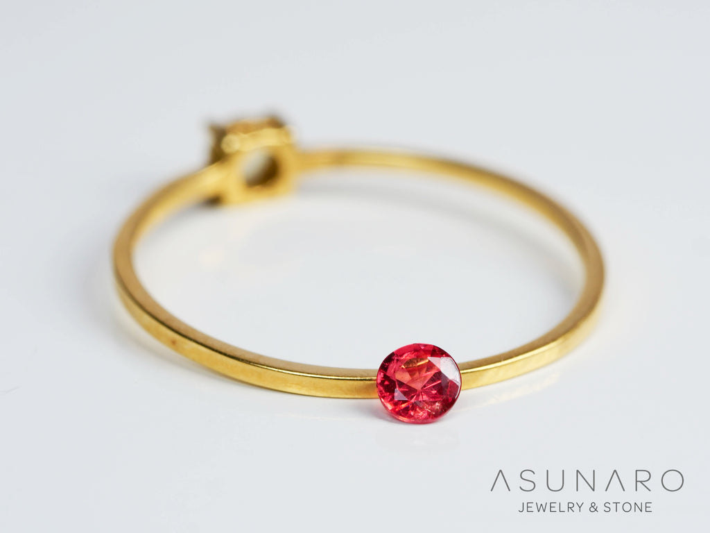 ピンクスピネル 　ラウンドカット　スリランカ産　0.11ct　【241026-2623】