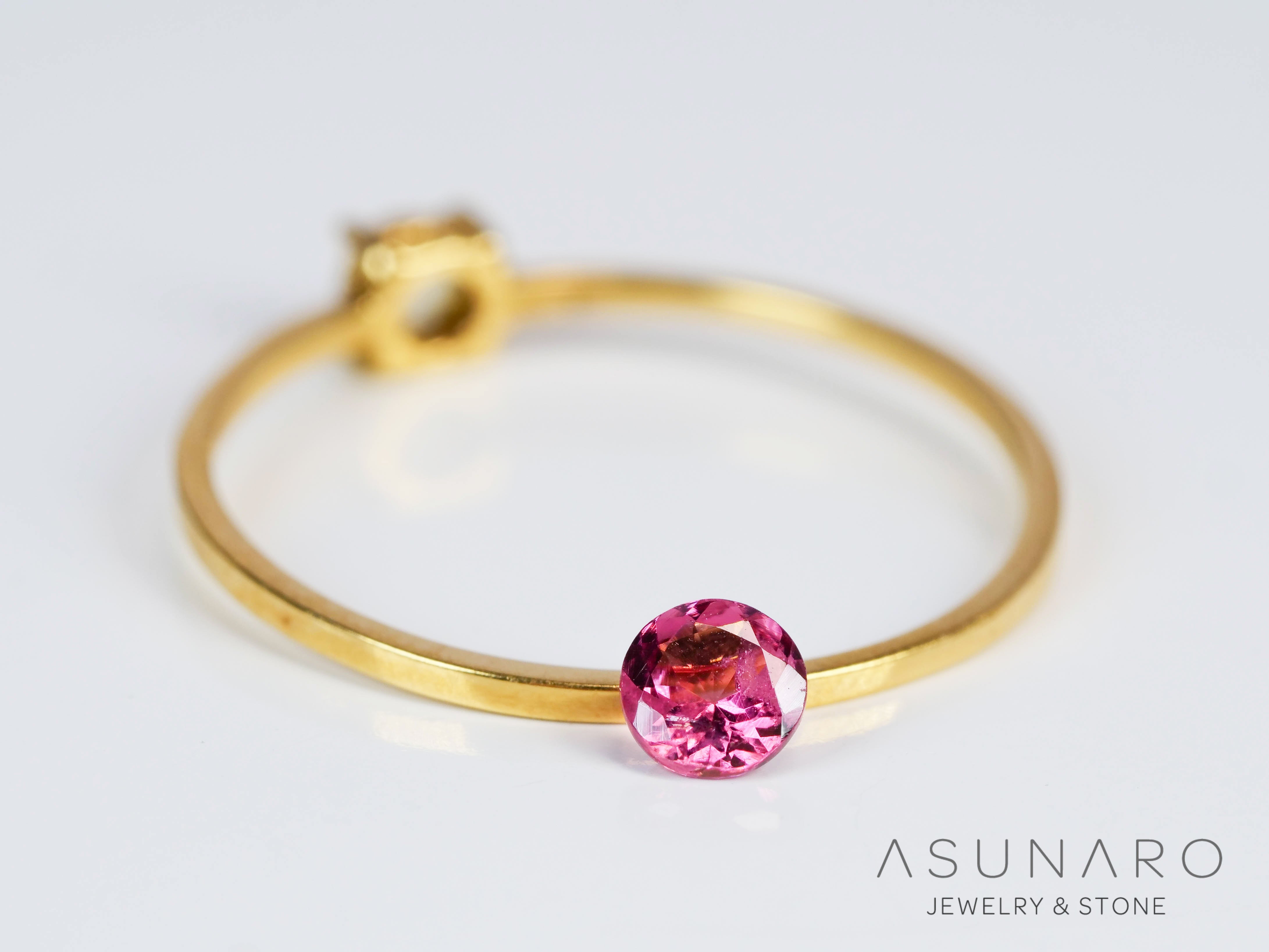 ピンクスピネル ラウンドカット スリランカ産 0.21ct 【241026-2624