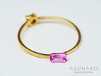 ピンクスピネル 　エメラルドカット　スリランカ産　0.18ct　【241026-2627】