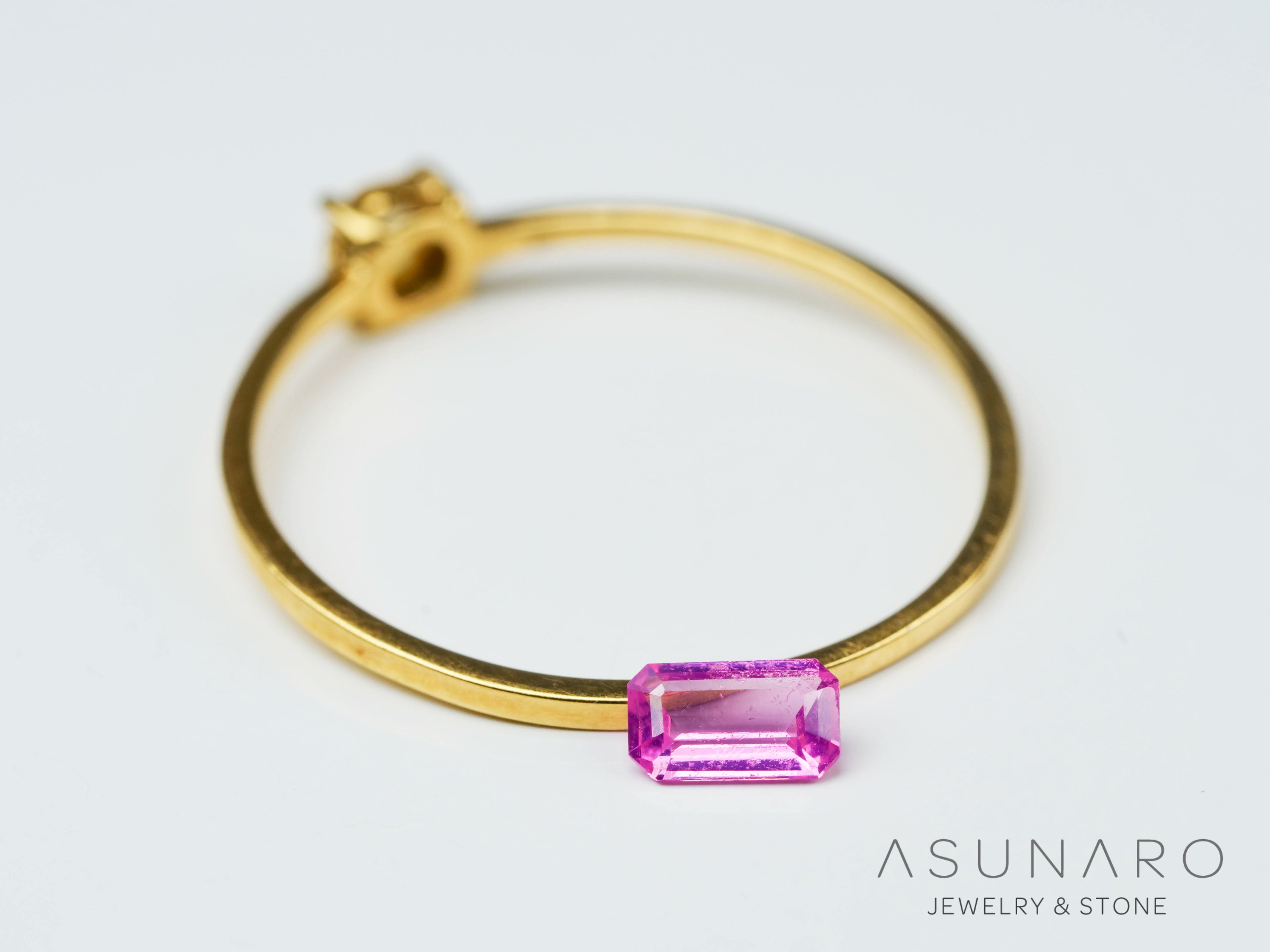 ピンクスピネル 　エメラルドカット　スリランカ産　0.18ct　【241026-2627】