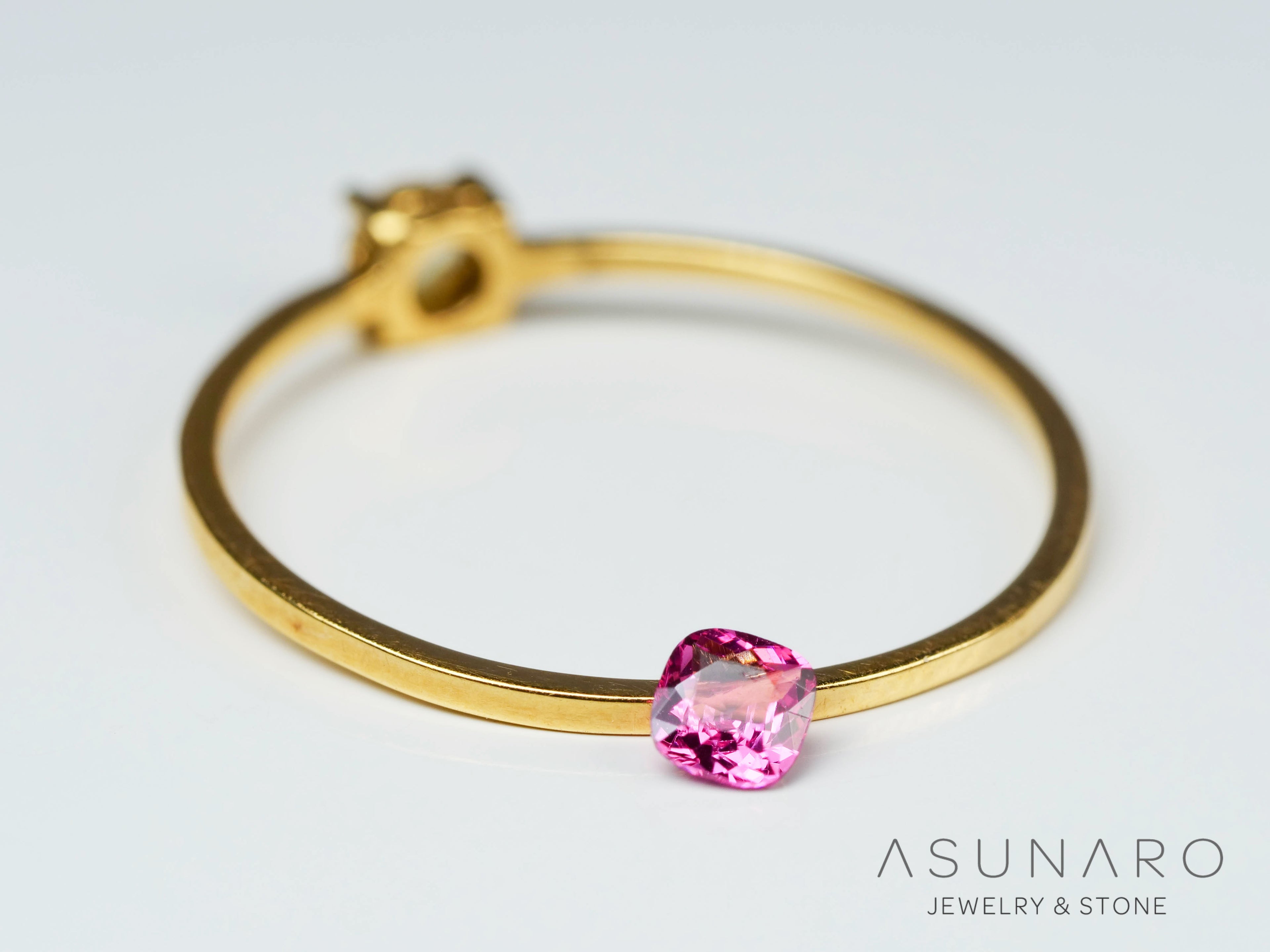 ピンクスピネル 　クッションカット　スリランカ産　0.12ct　【241026-2628】