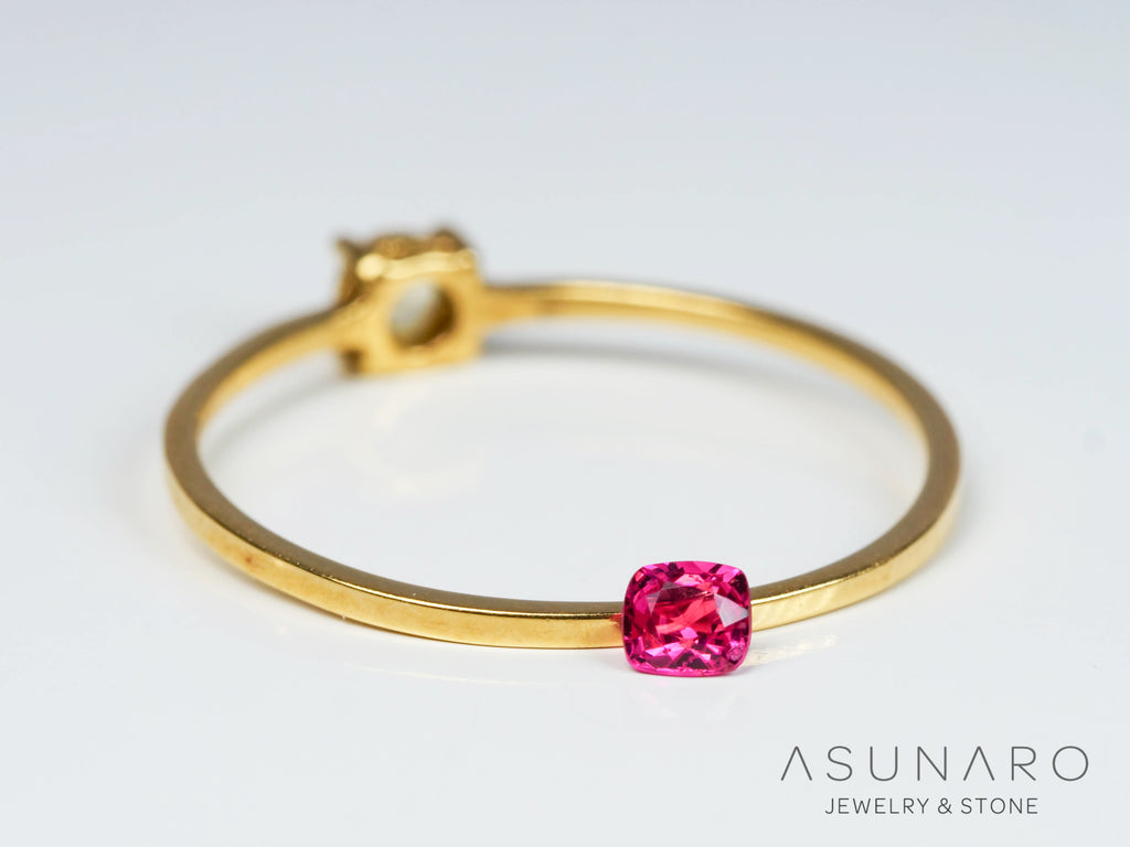 ピンクスピネル 　クッションカット　スリランカ産　0.11ct　【241026-2630】