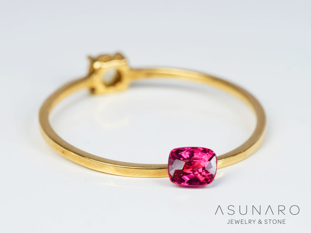 ピンクスピネル 　クッションカット　スリランカ産　0.24ct　【241026-2631】